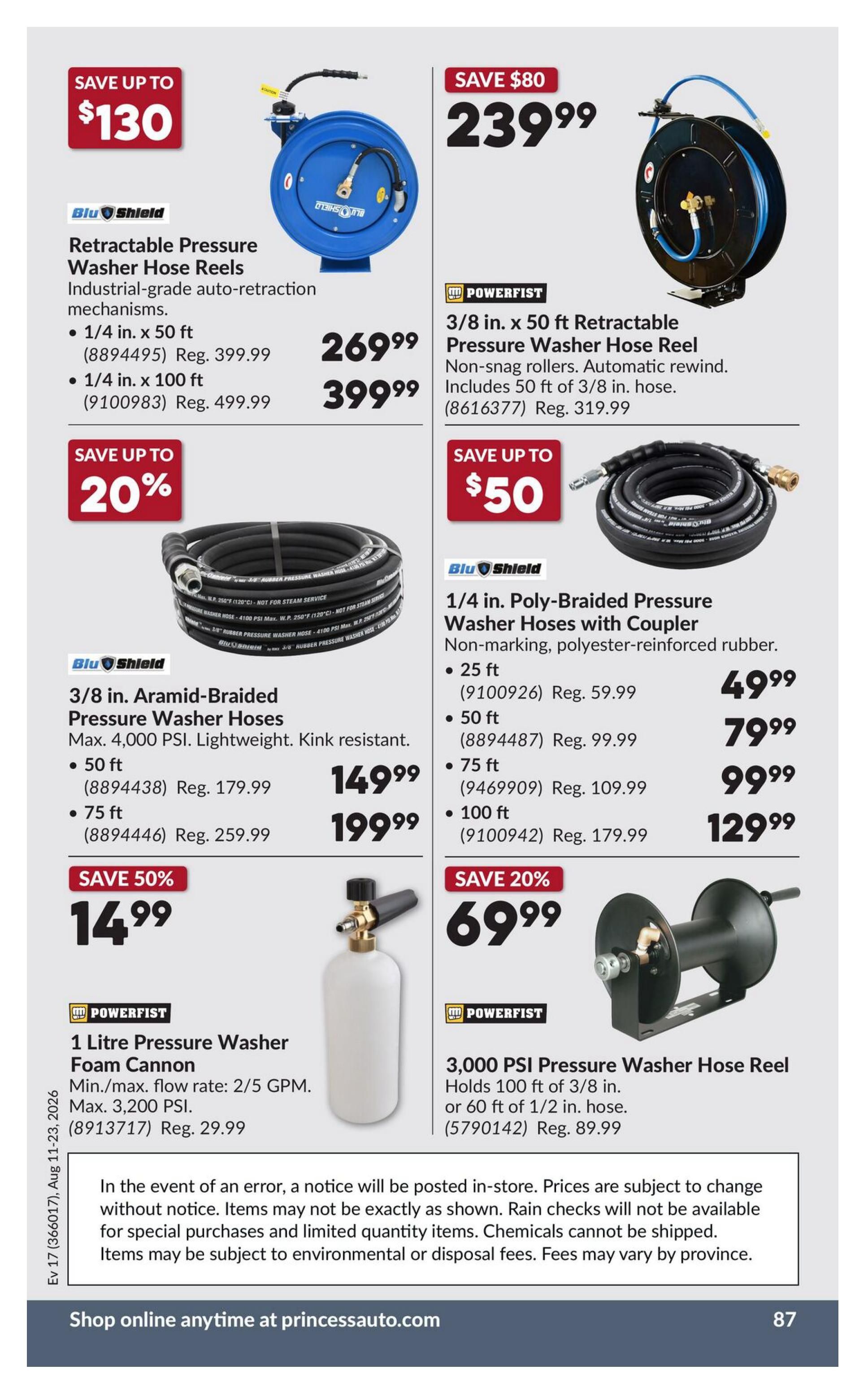 Princess Auto Flyer August 11 to 23