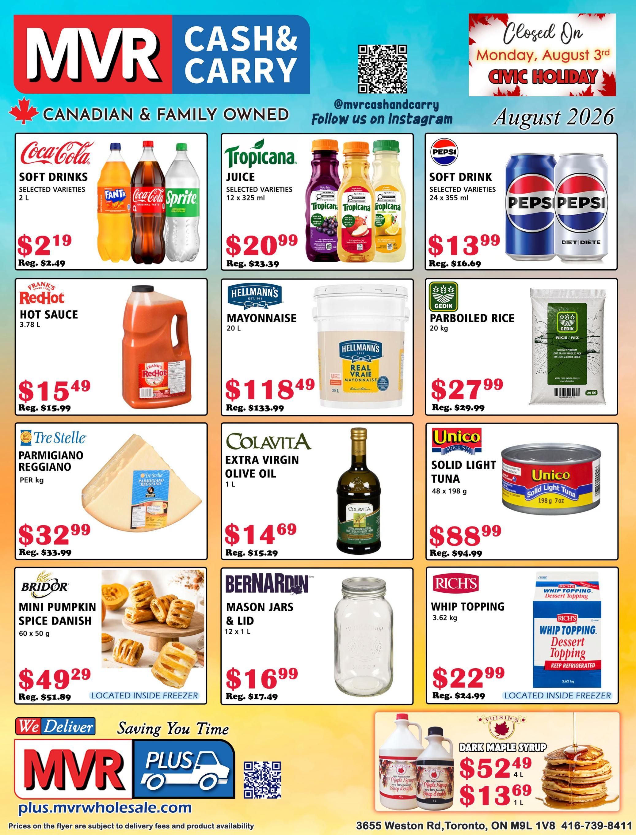 MVR Cash and Carry Flyer August 1 to 31