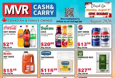 MVR Cash and Carry Flyer August 1 to 31