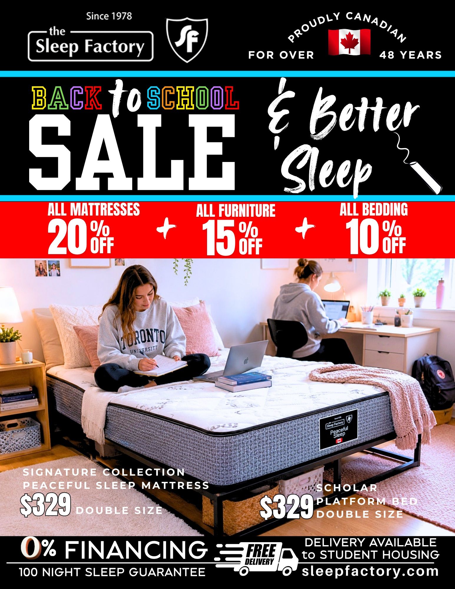The Sleep Factory Flyer August 1 to September 24