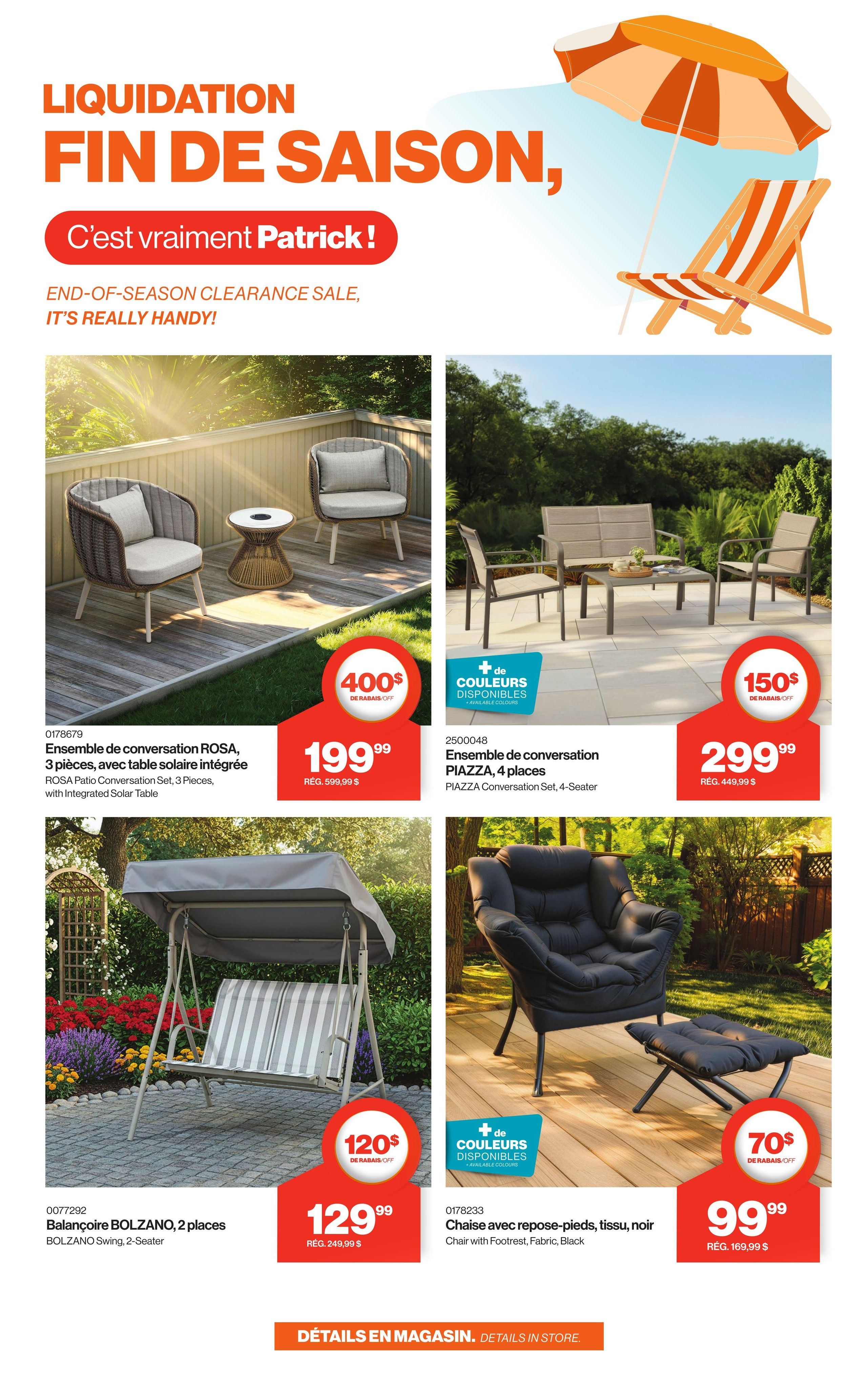 Patrick Morin Flyer August 6 to 12