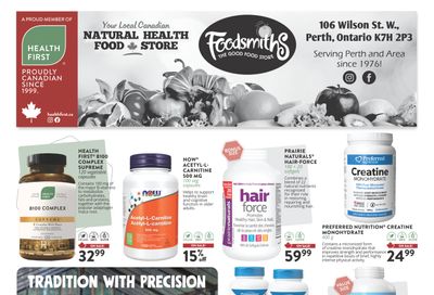 Foodsmiths Health First  Monthly Flyer August 1 to 31