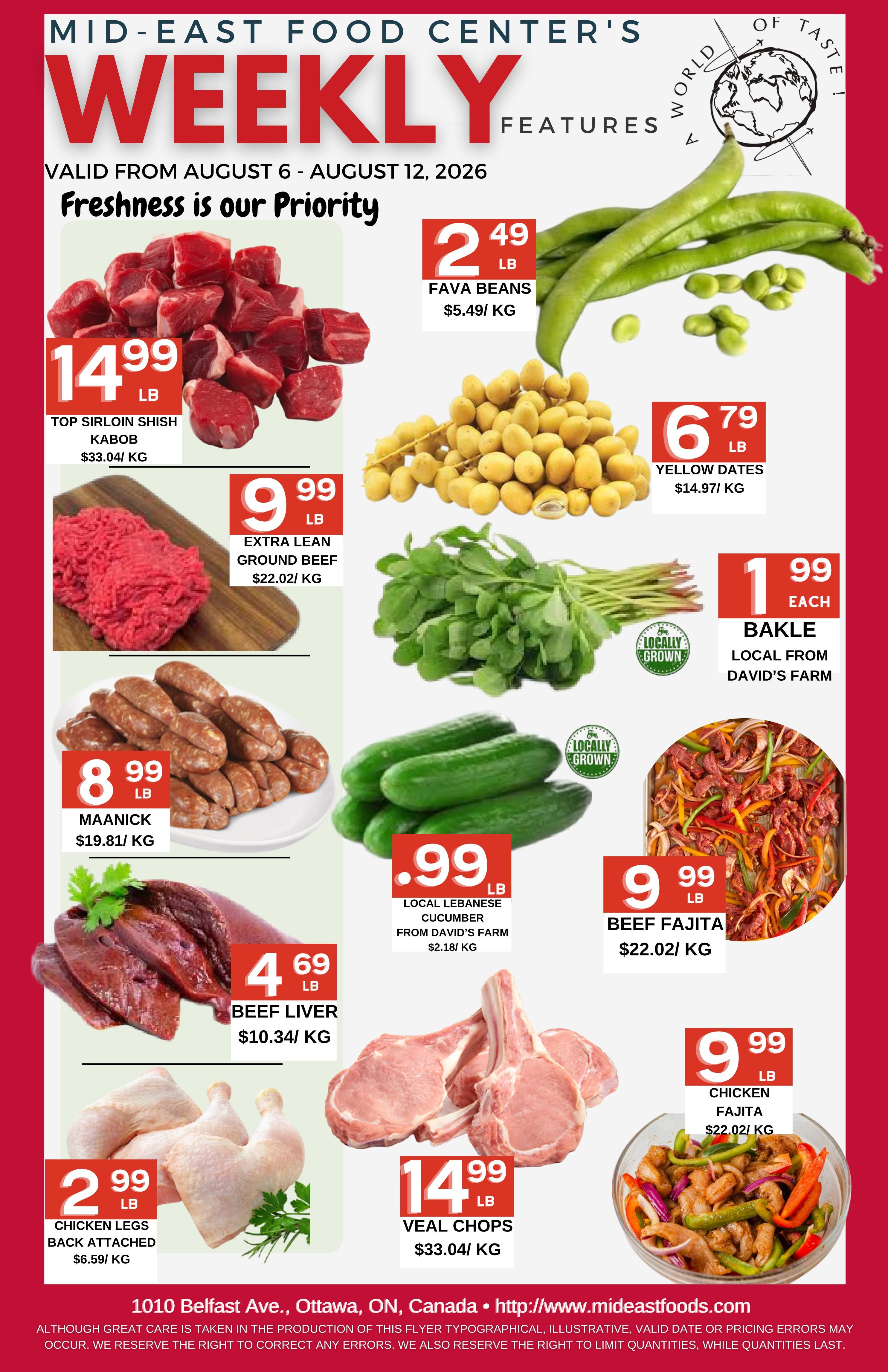 Mid-East Food Centre Flyer August 6 to 12