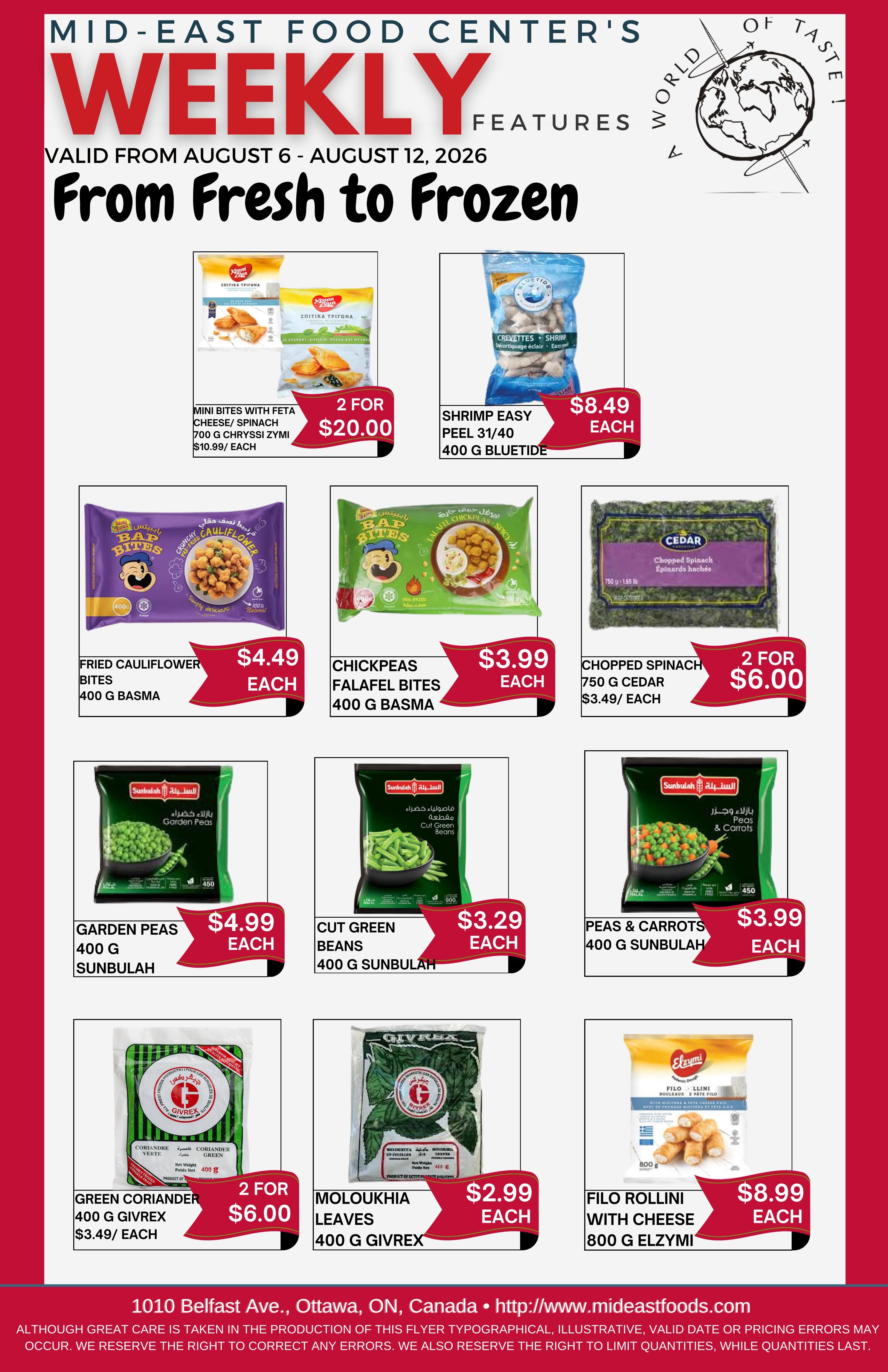 Mid-East Food Centre Flyer August 6 to 12
