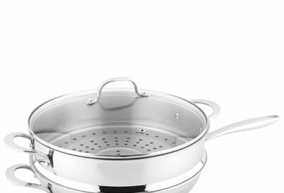 Costco: Linkfair 3-ply stainless steel Wok with Lid and steamer, 32 cm (12.6 in.), $39.97