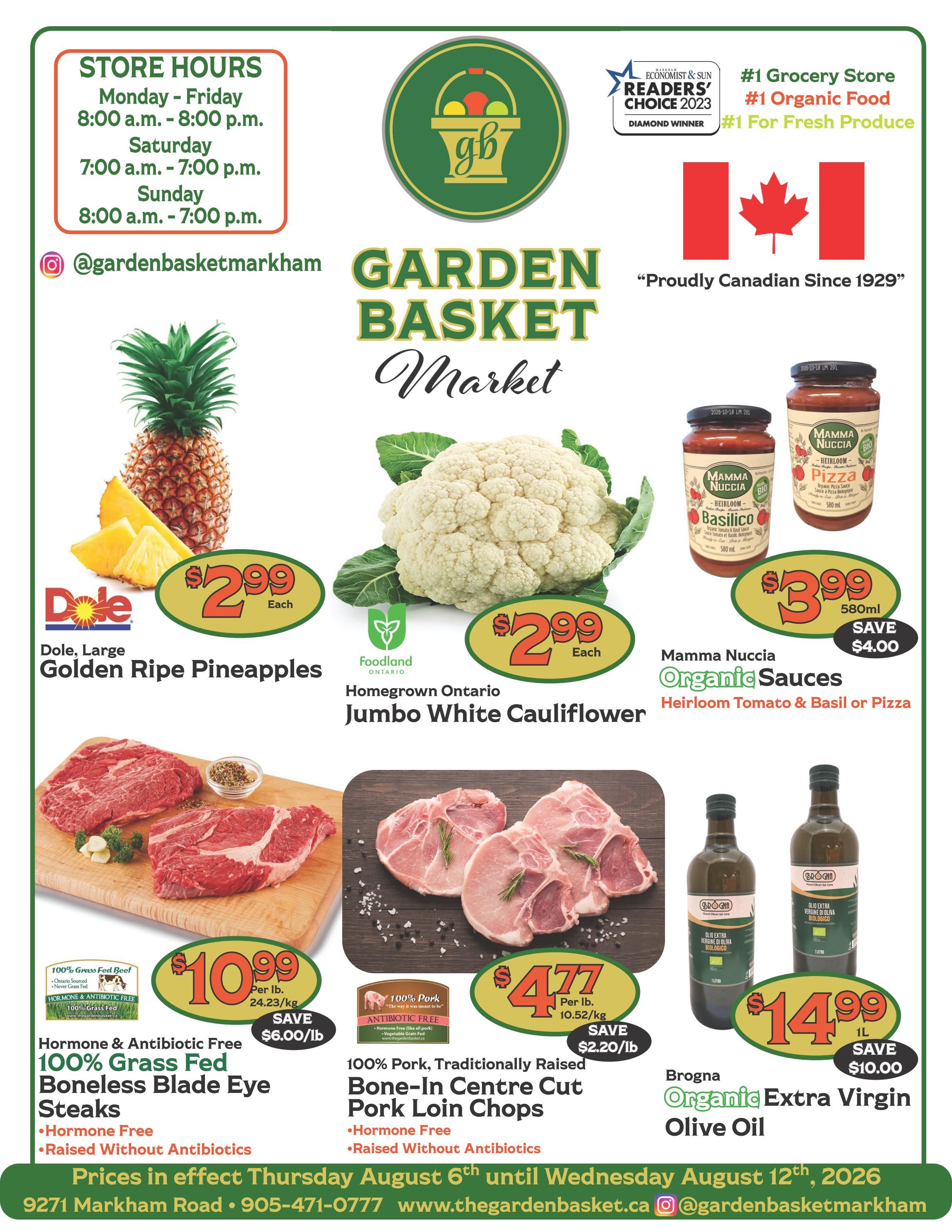 The Garden Basket Flyer August 6 to 12