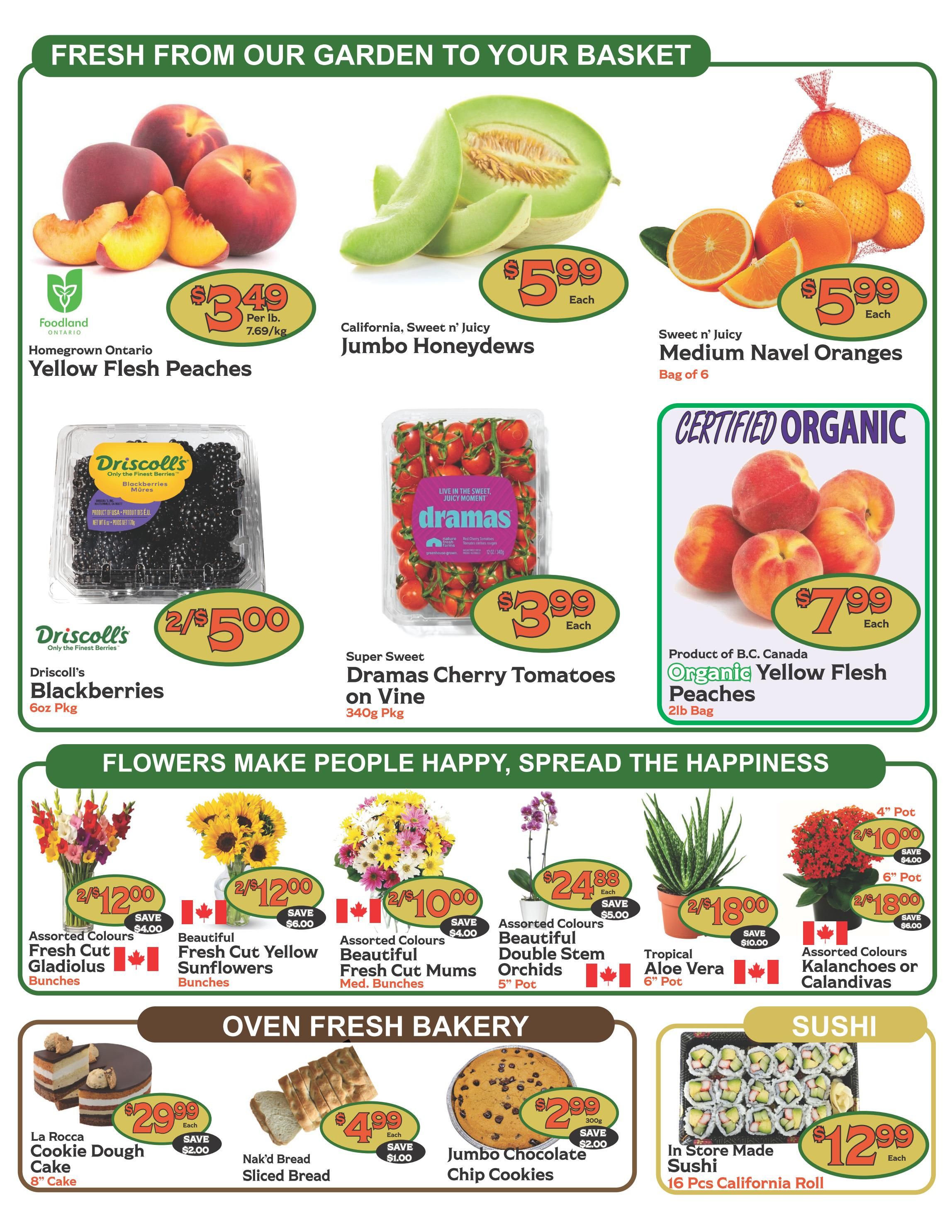 The Garden Basket Flyer August 6 to 12