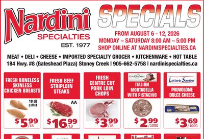 Nardini Specialties Flyer August 6 to 12