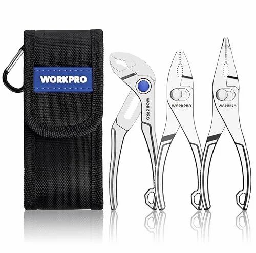 Amazon.ca: WORKPRO 3-Piece Mini Pliers Set with Pouch - 31.99