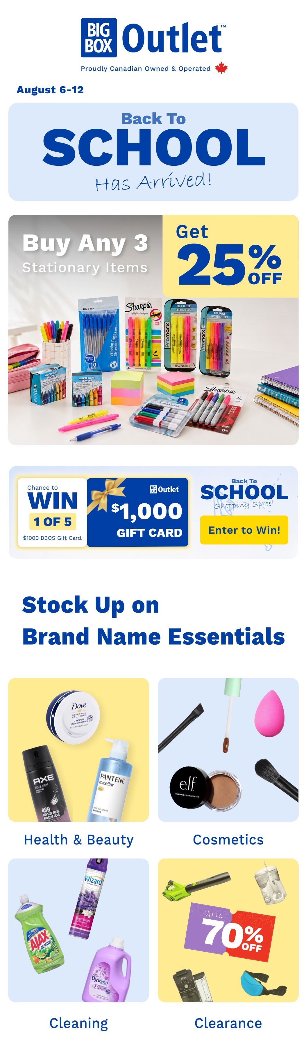 Big Box Outlet Store Flyer August 6 to 12