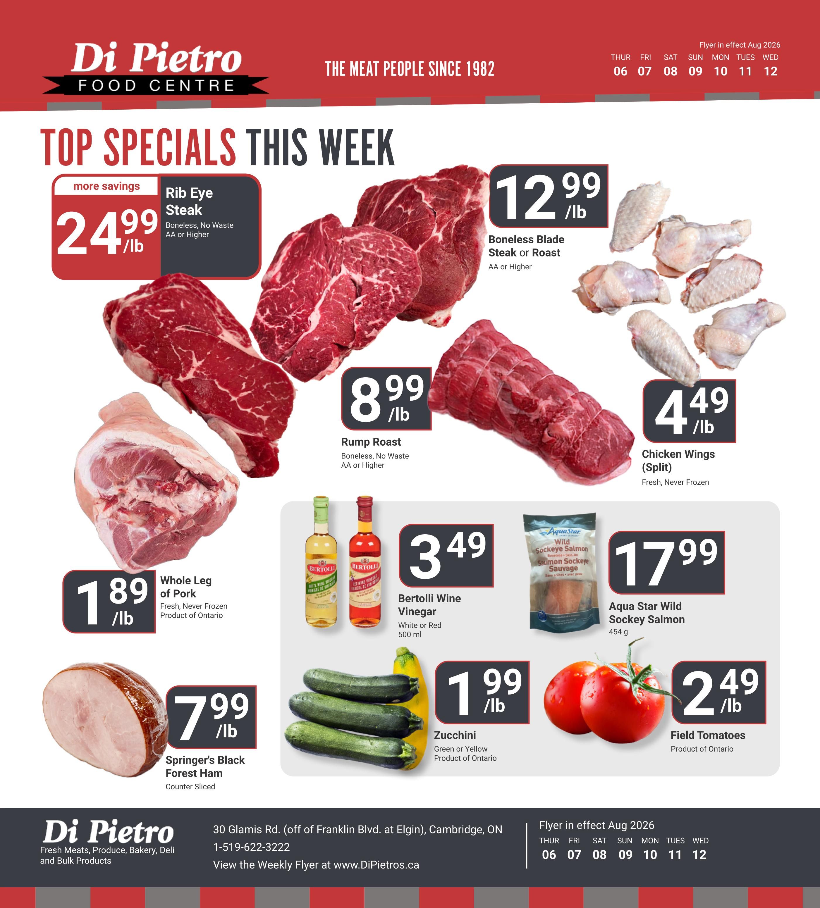 Di Pietro Food Centre Flyer August 6 to 12