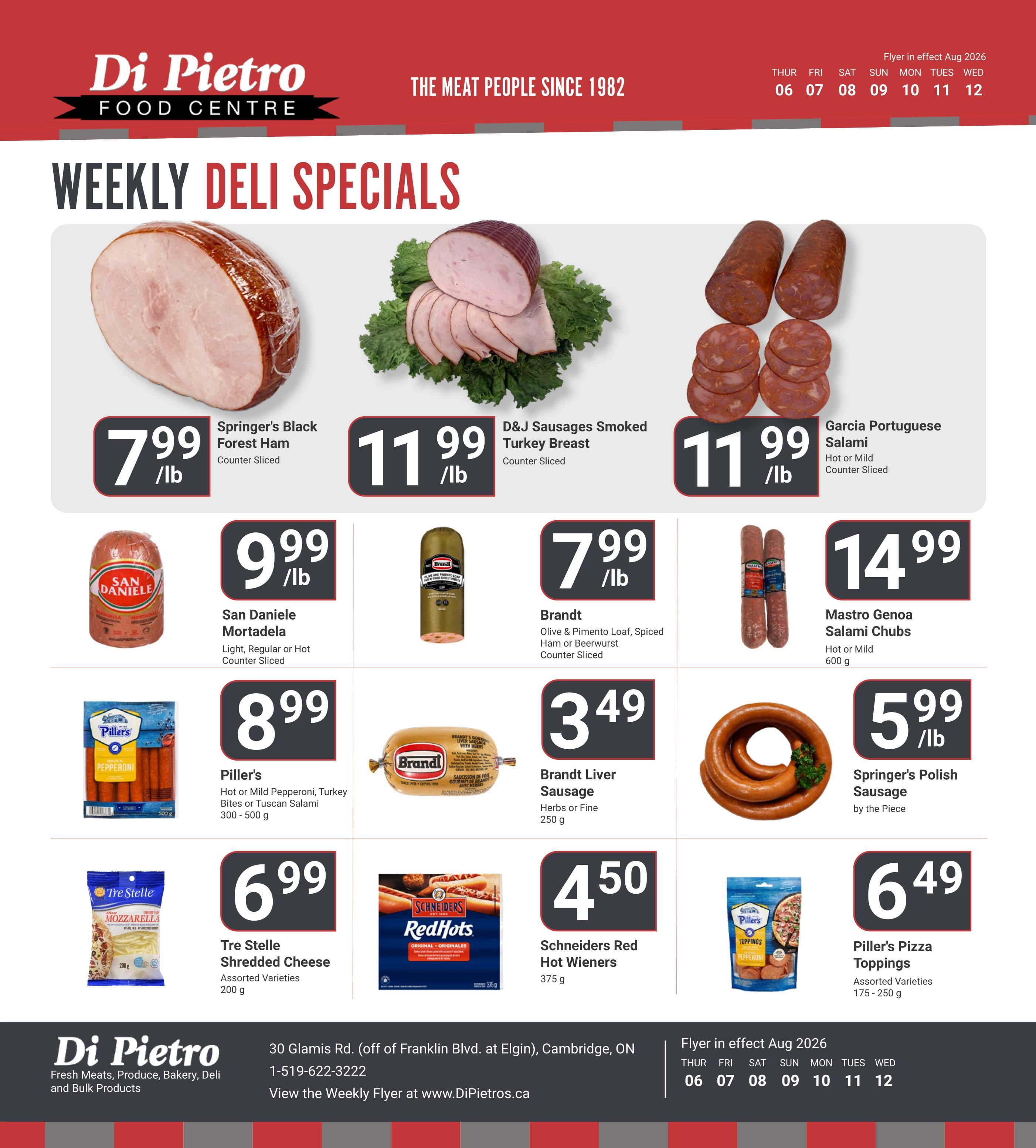Di Pietro Food Centre Flyer August 6 to 12