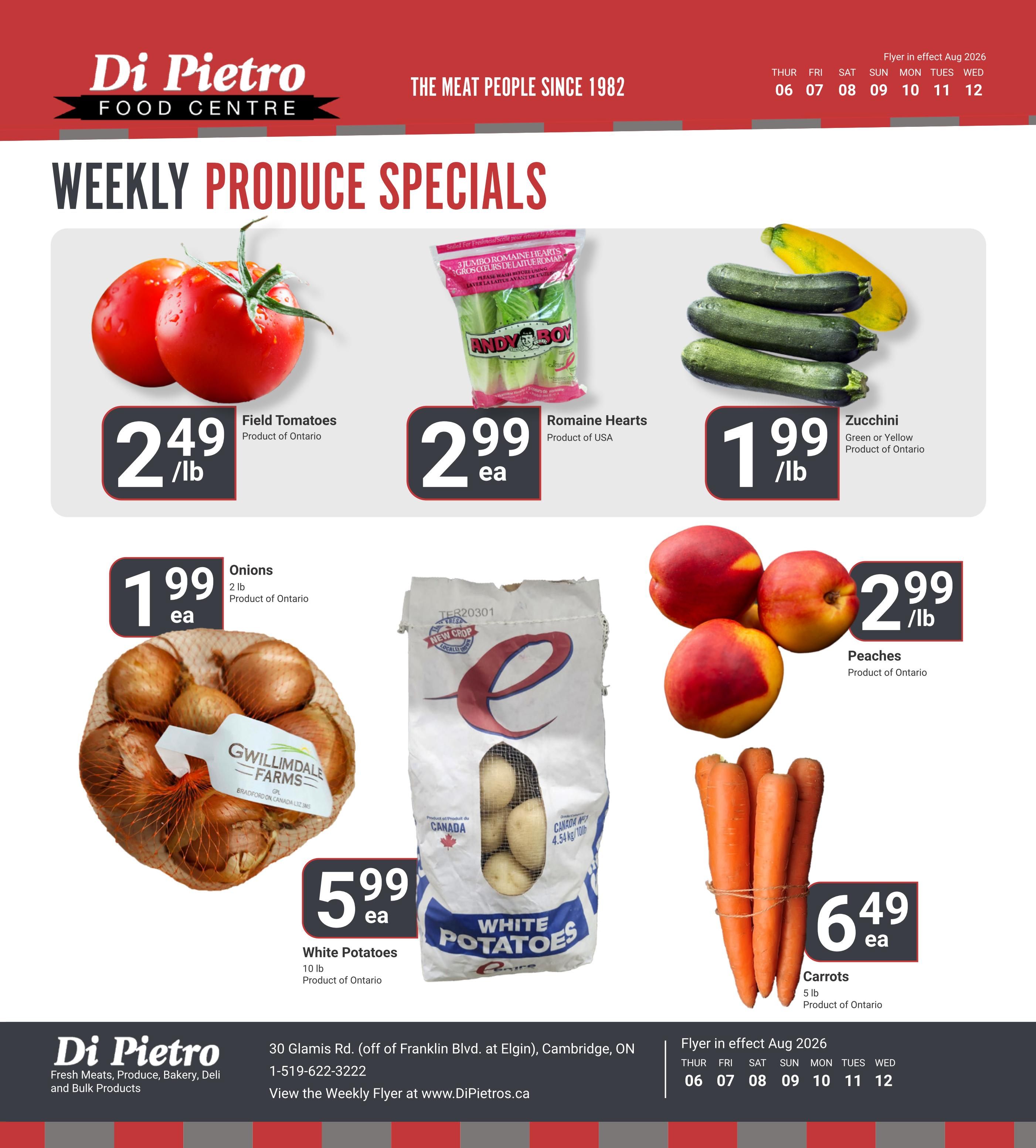 Di Pietro Food Centre Flyer August 6 to 12