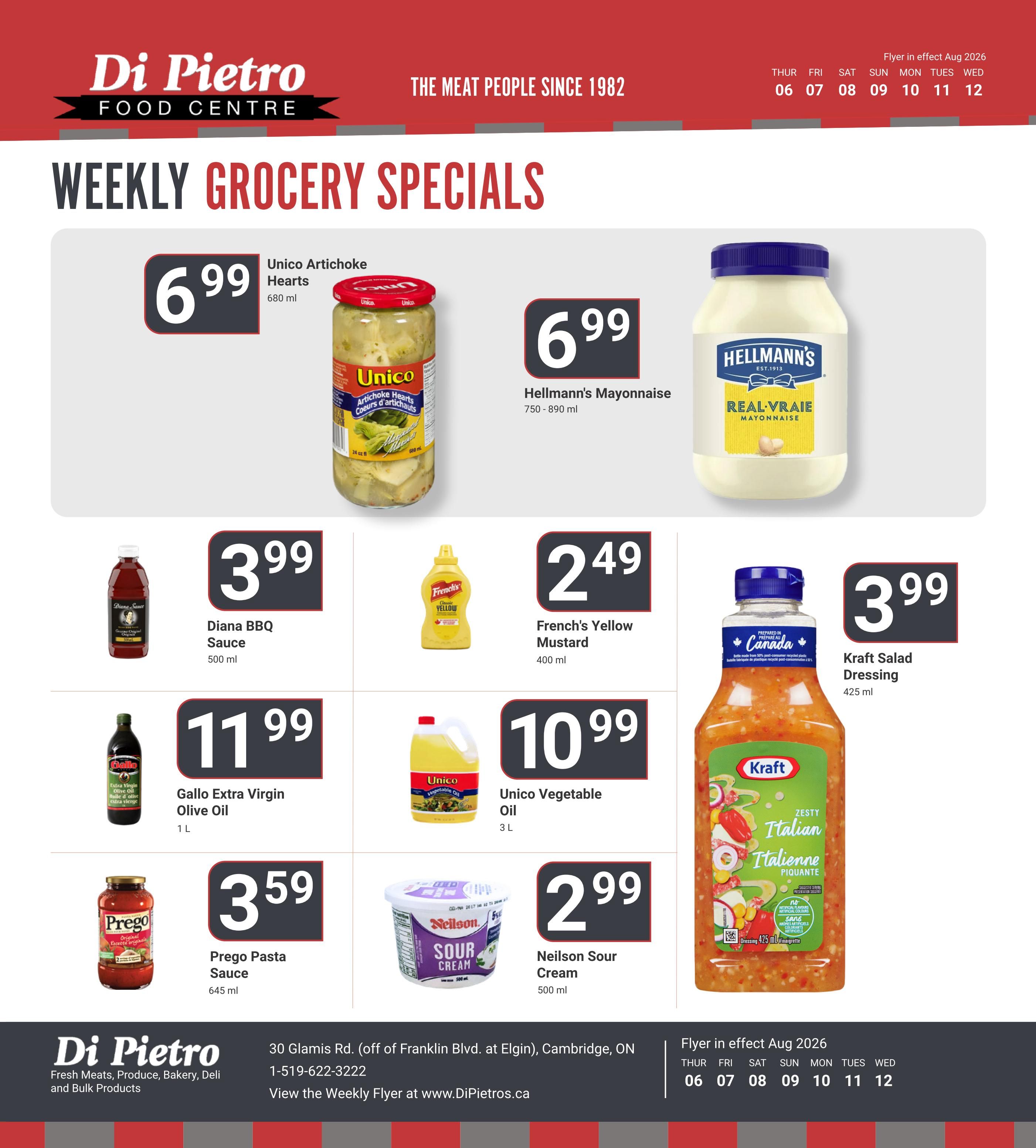 Di Pietro Food Centre Flyer August 6 to 12
