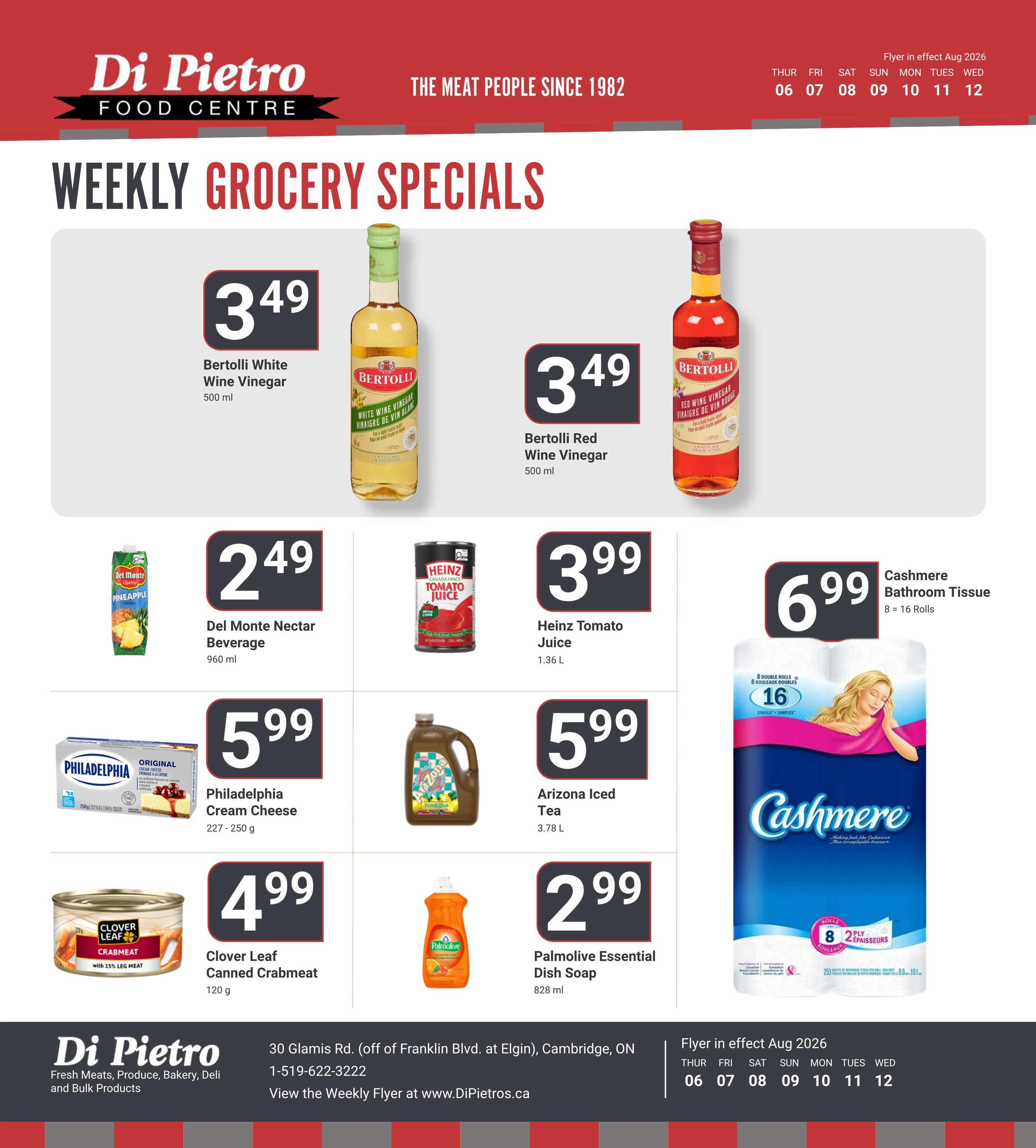Di Pietro Food Centre Flyer August 6 to 12