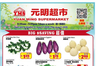 Yuan Ming Supermarket Flyer August 7 to 13