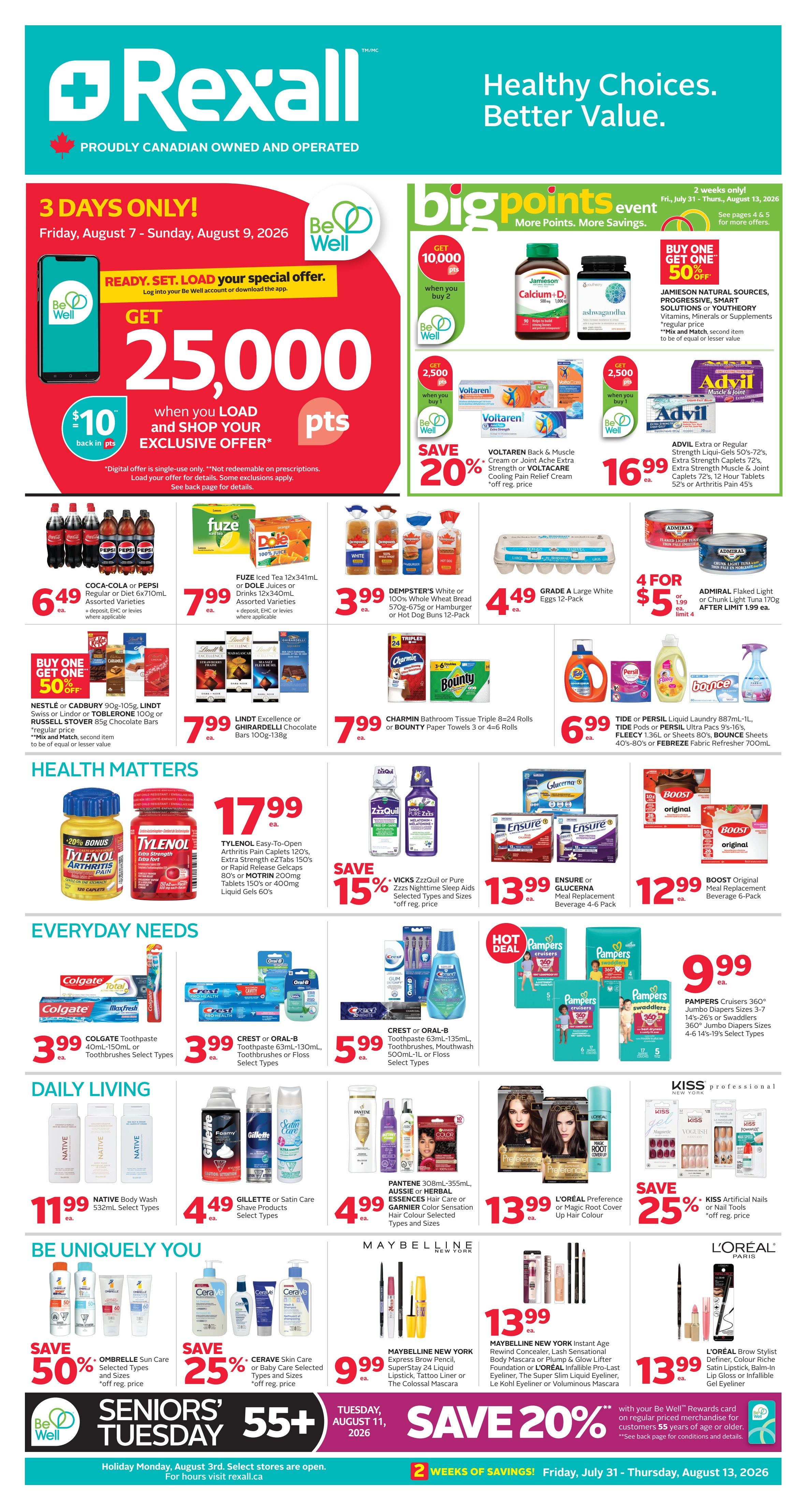 Rexall (AB, SK, MB) Flyer August 7 to 13