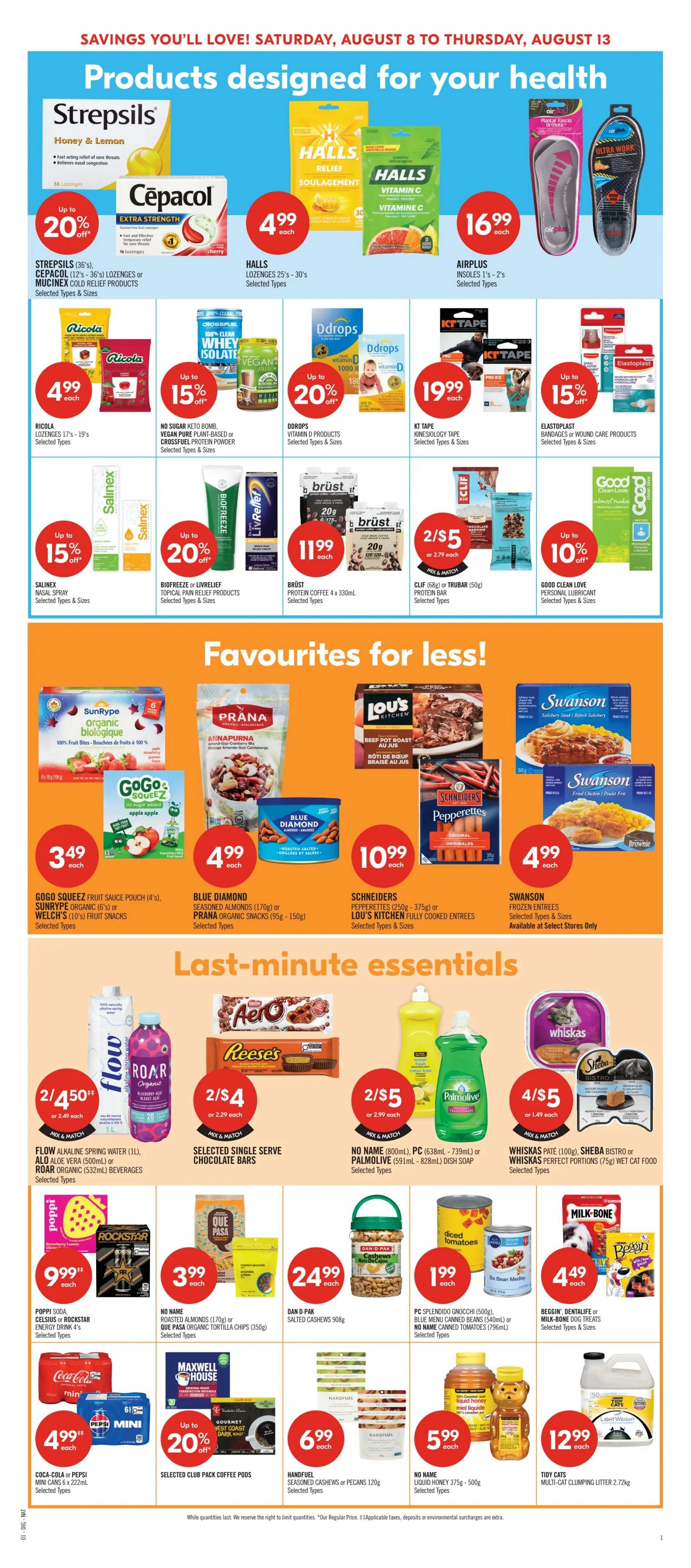 Shoppers Drug Mart (ON) Flyer August 8 to 15