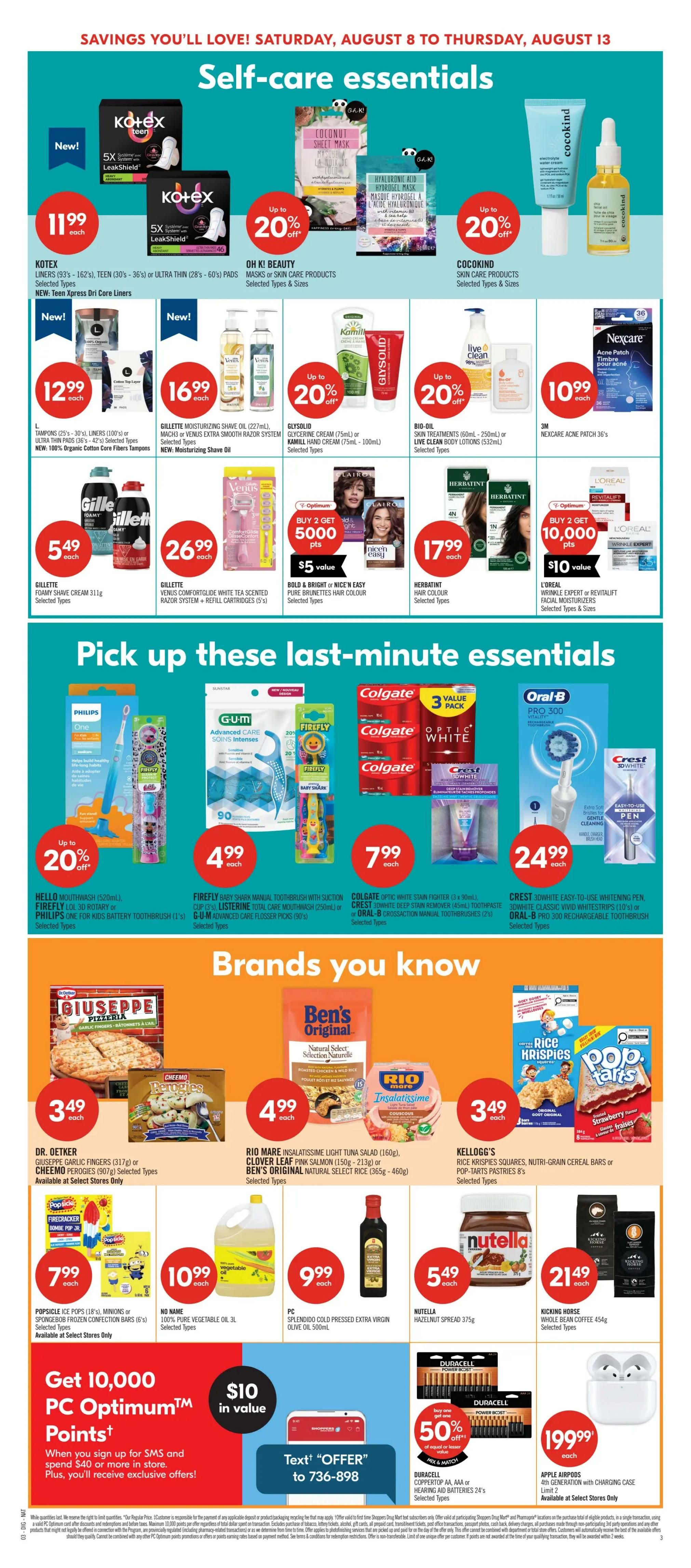 Shoppers Drug Mart (ON) Flyer August 8 to 15