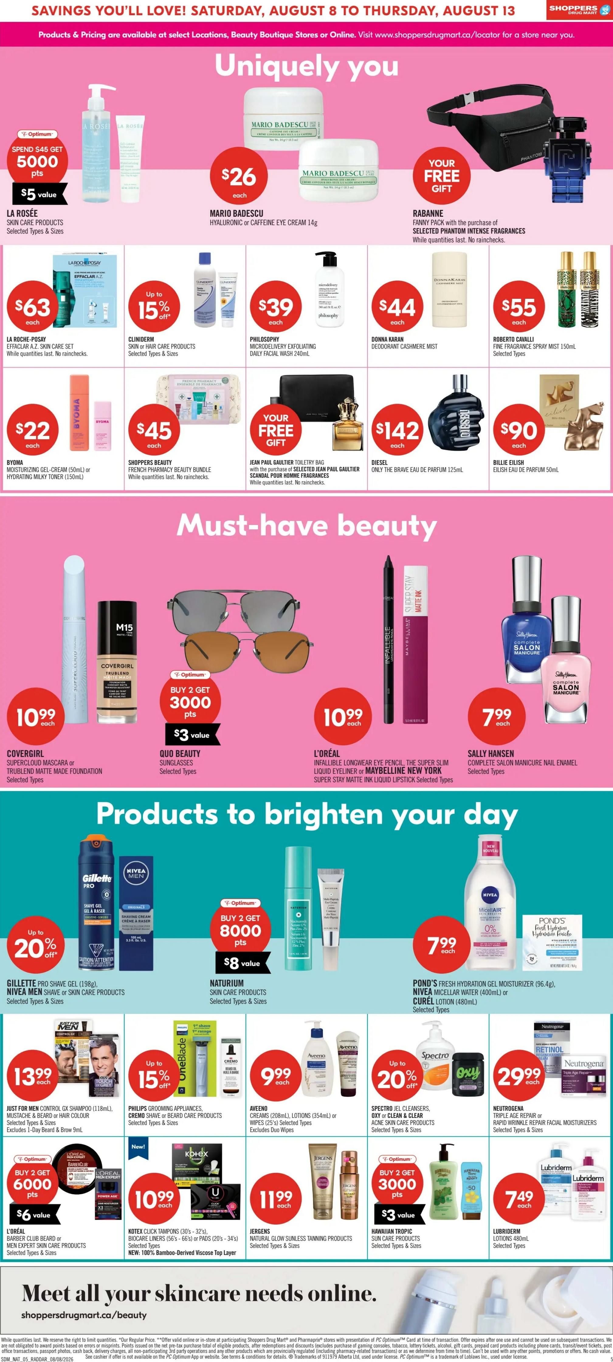 Shoppers Drug Mart (Atlantic) Flyer August 8 to 13