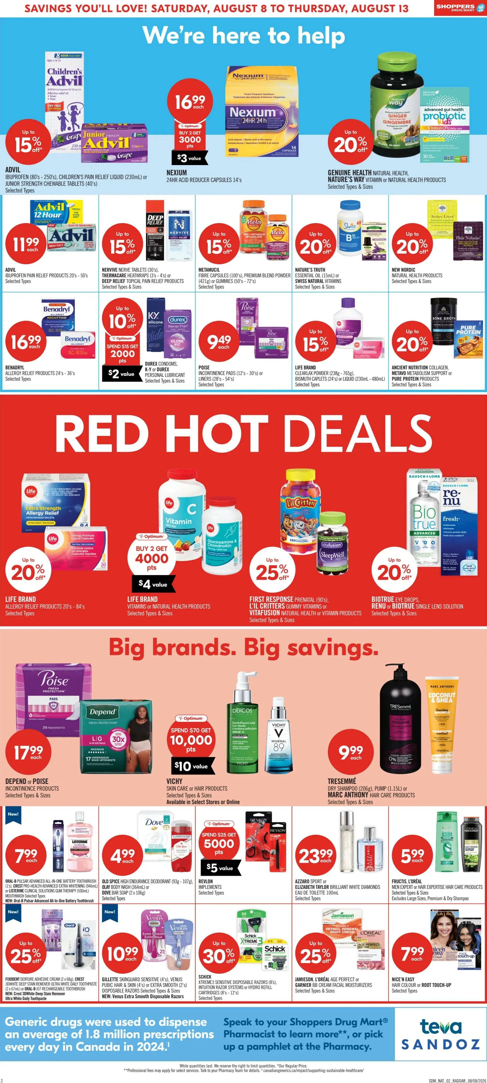 Shoppers Drug Mart (Atlantic) Flyer August 8 to 13