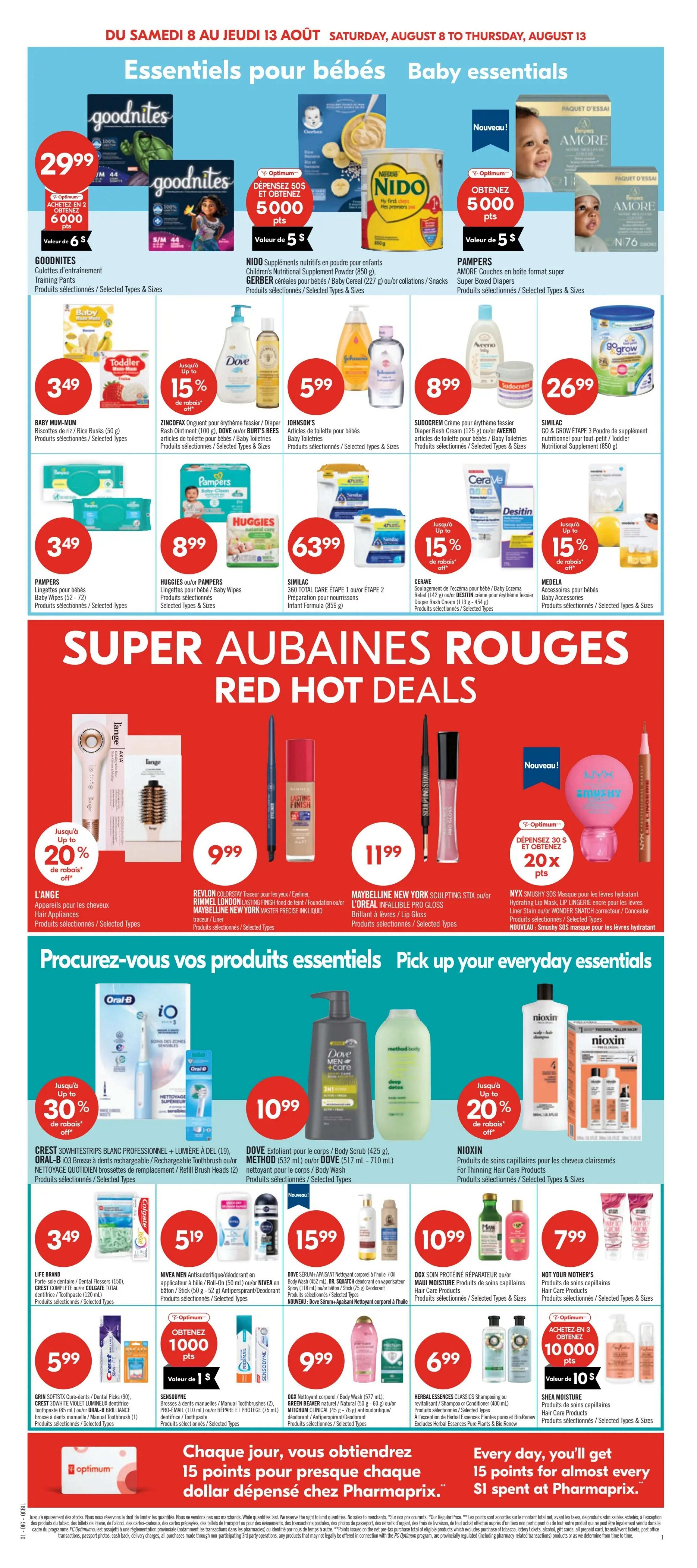 Pharmaprix Flyer August 8 to 13