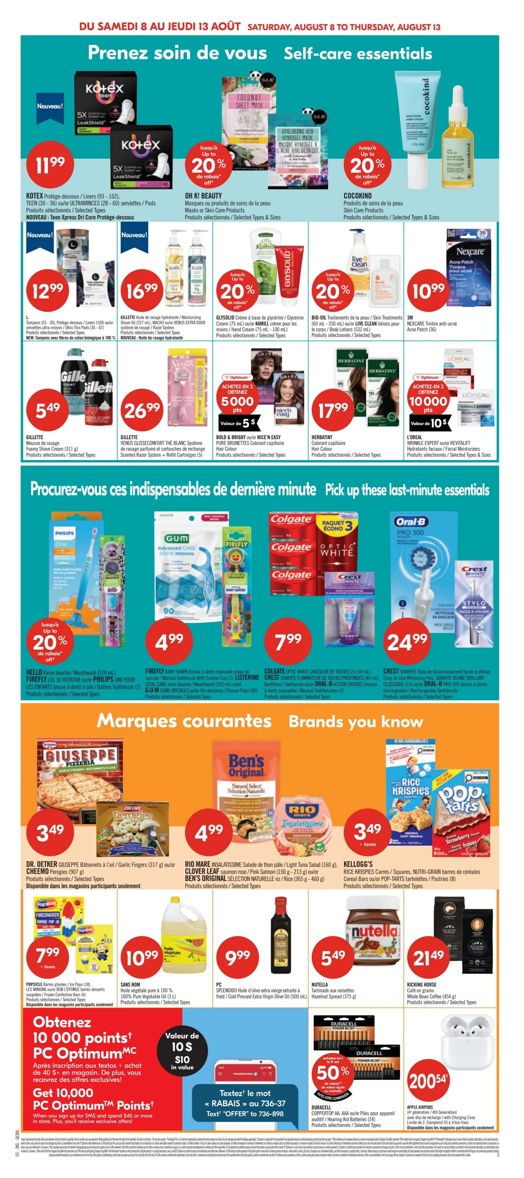 Pharmaprix Flyer August 8 to 13