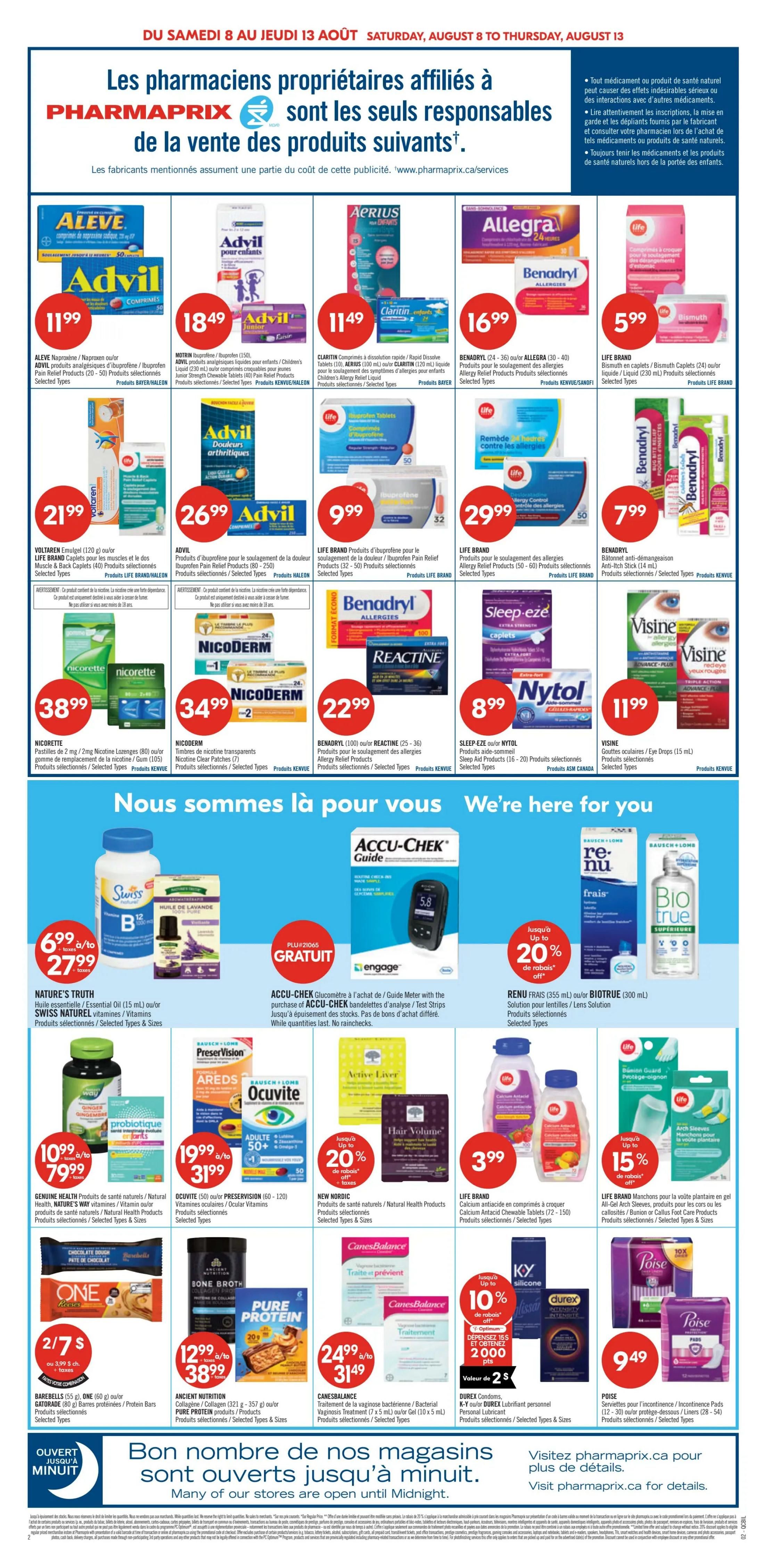 Pharmaprix Flyer August 8 to 13