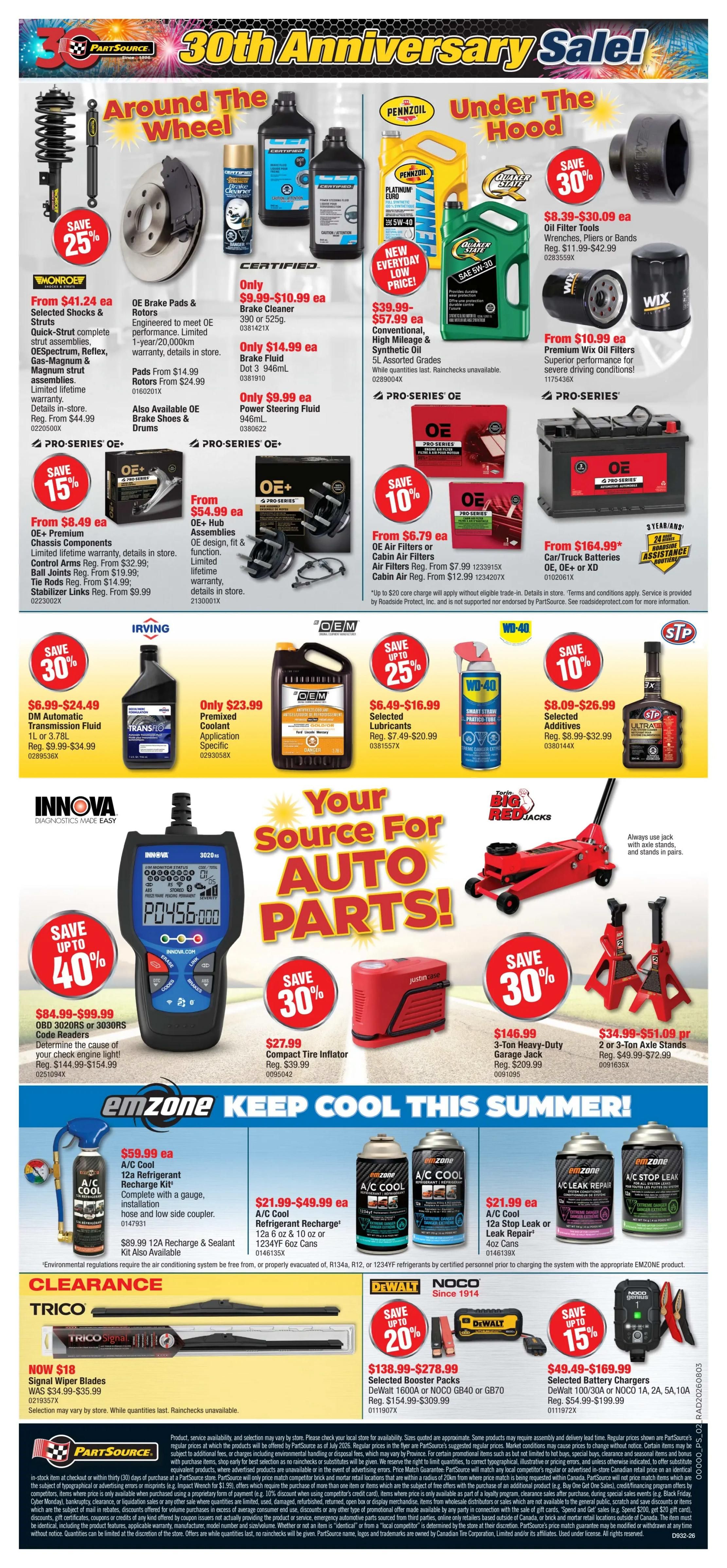 PartSource Flyer August 6 to 19