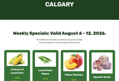 H&W Produce Flyer August 6 to 12