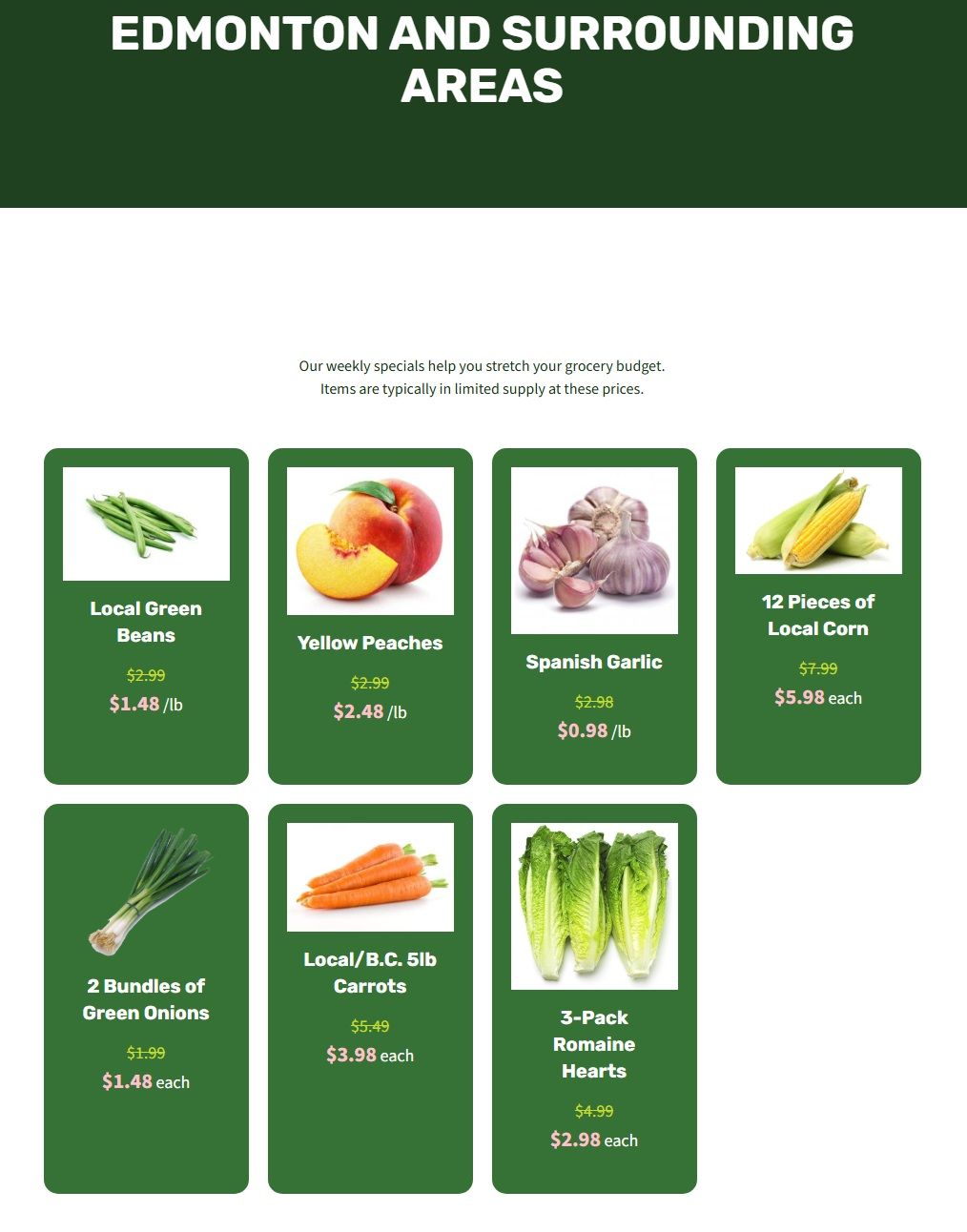 H&W Produce Flyer August 6 to 12
