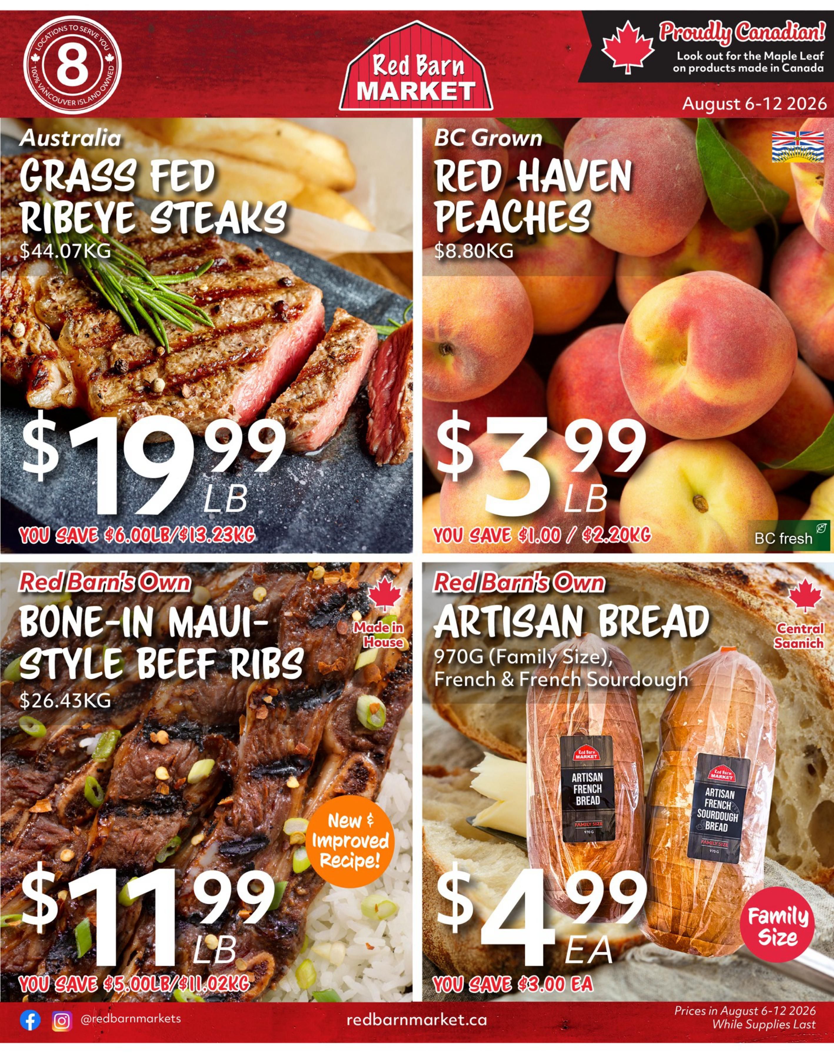 Red Barn Market Flyer August 6 to 12