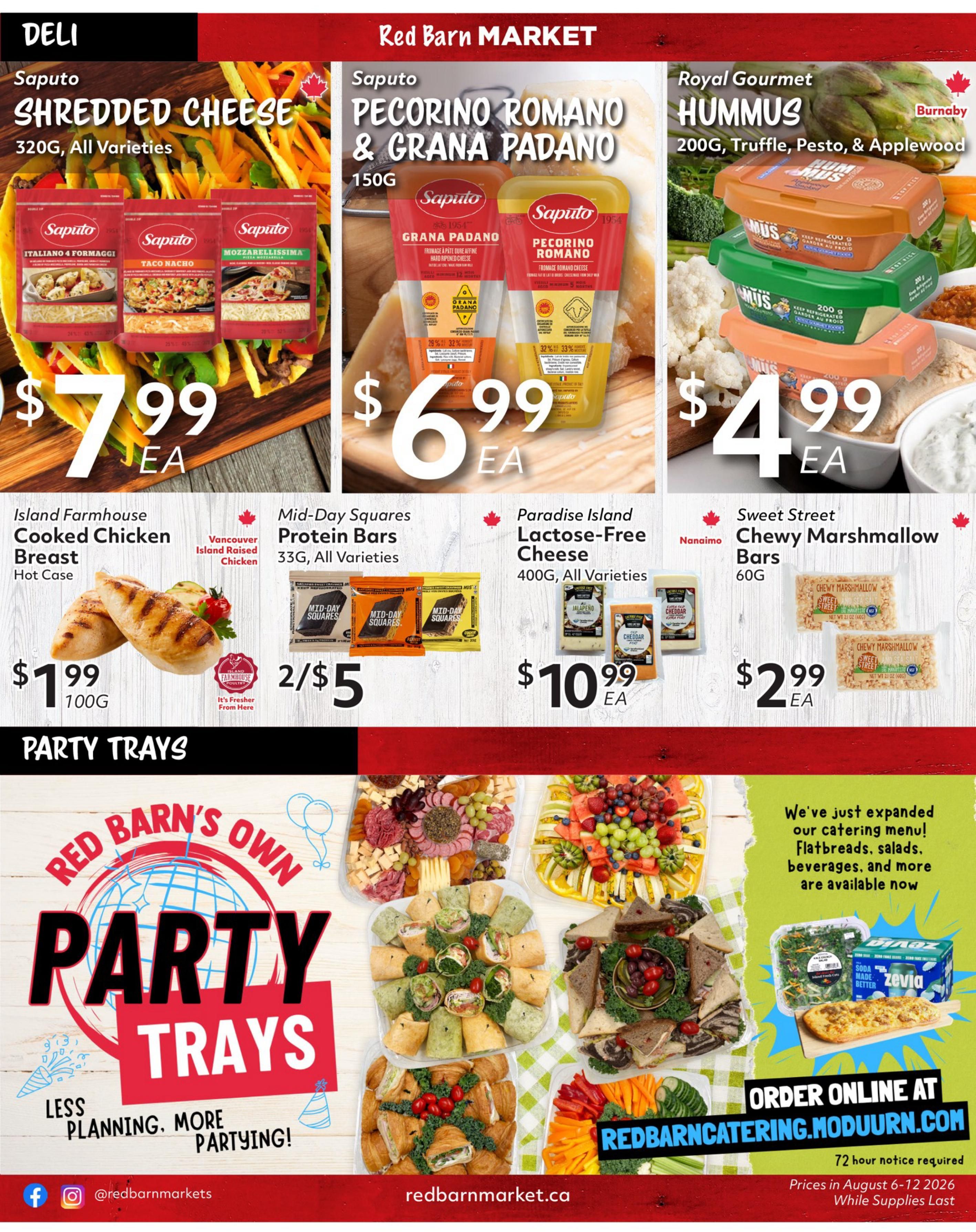 Red Barn Market Flyer August 6 to 12