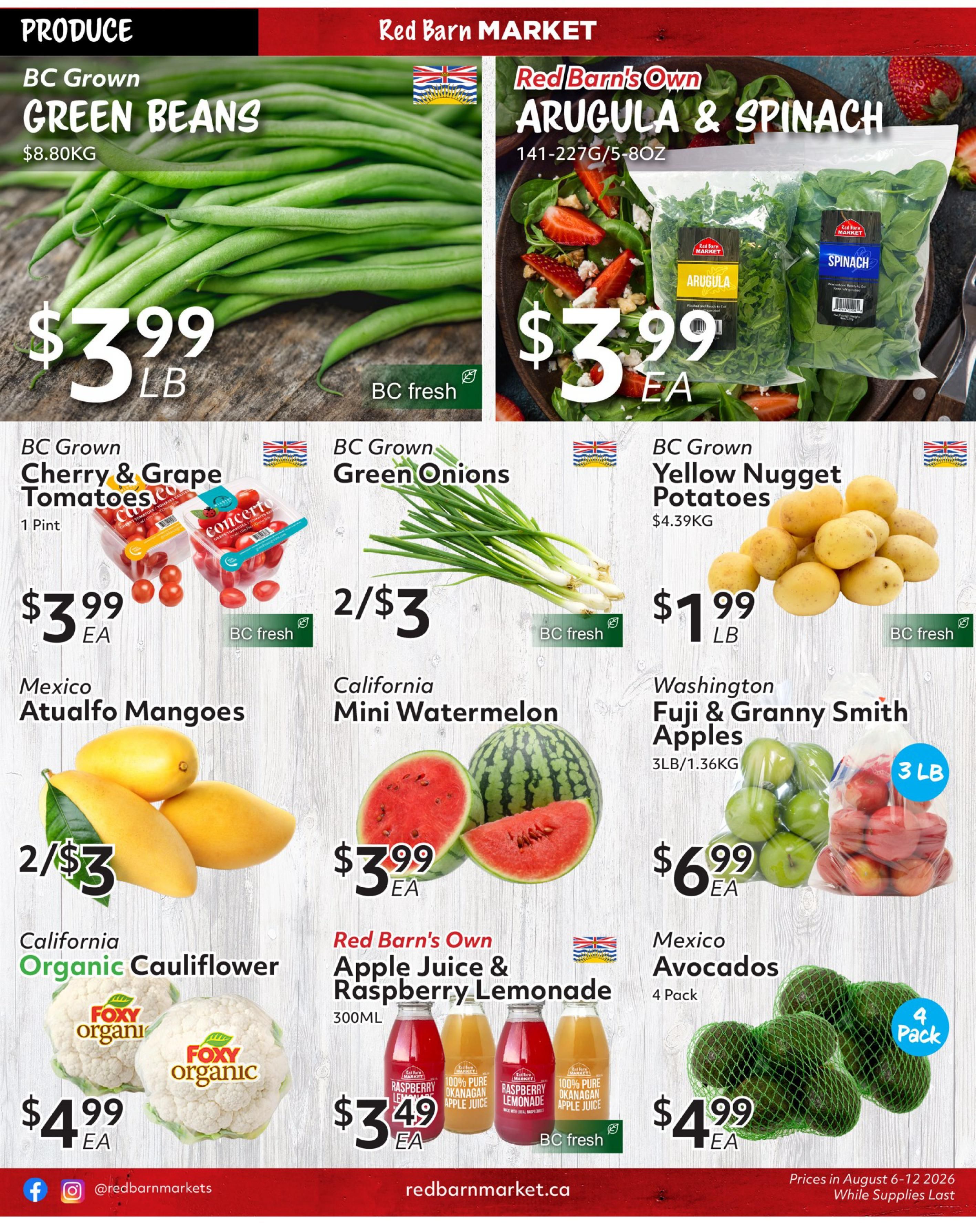 Red Barn Market Flyer August 6 to 12
