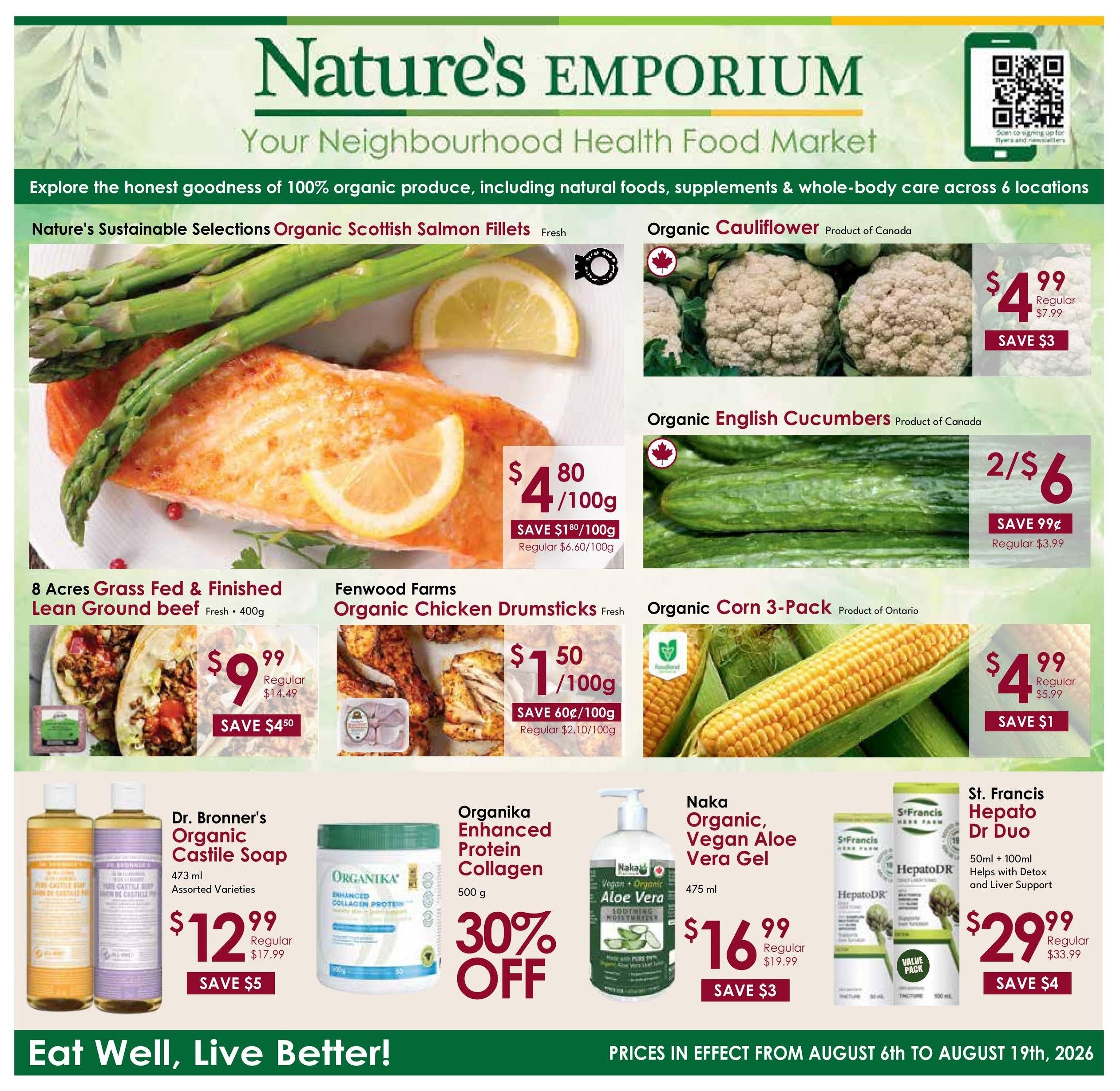 Nature's Emporium Flyer August 6 to 19