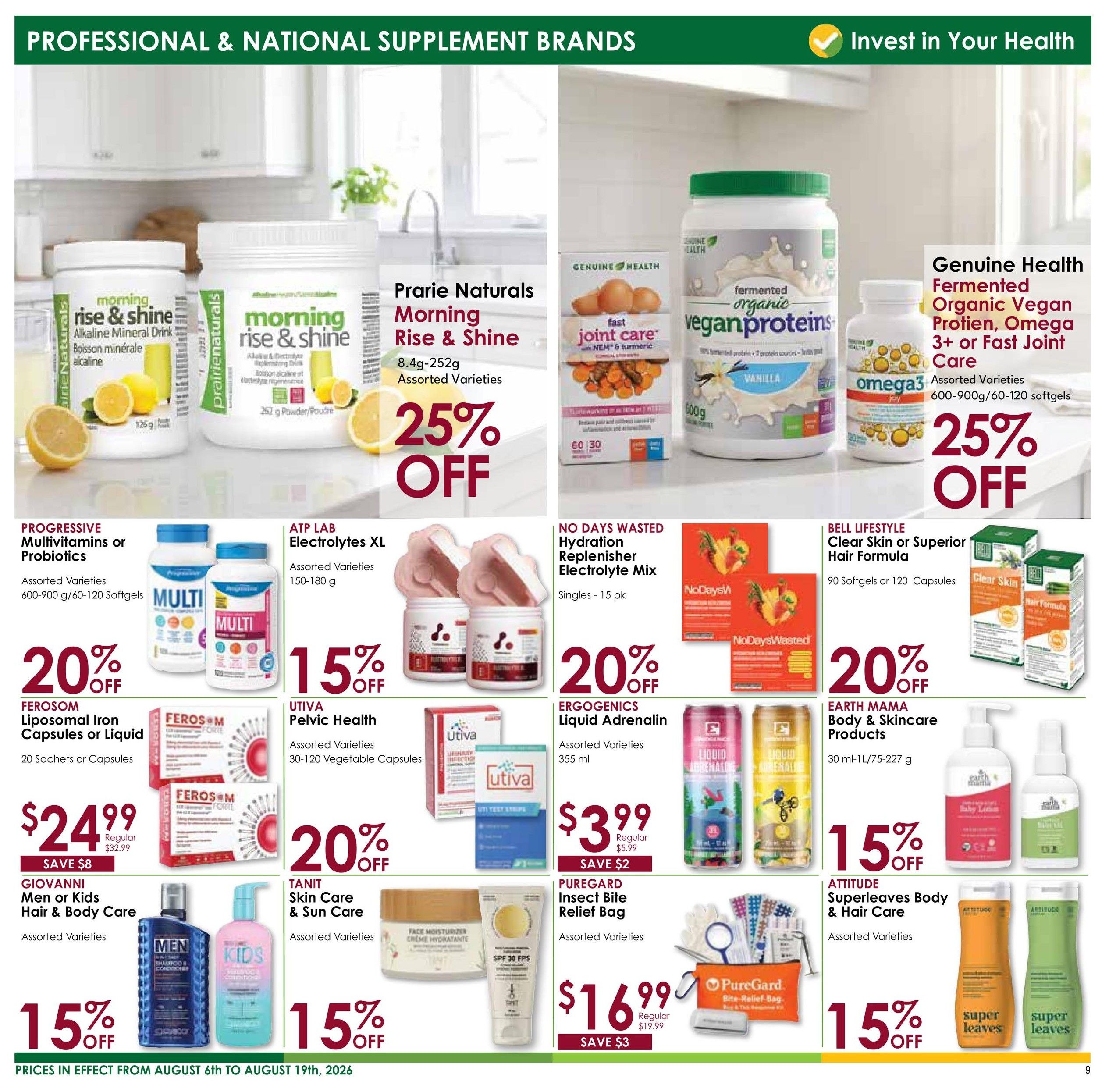 Nature's Emporium Flyer August 6 to 19