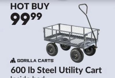 Princess Auto: 600lb Steel Utility Cart $99.99, 3-In-One Sprays/Liquids $4.88, Stainless-Steel Table $124.99, 2 pk 16,000 lb Ramps $59