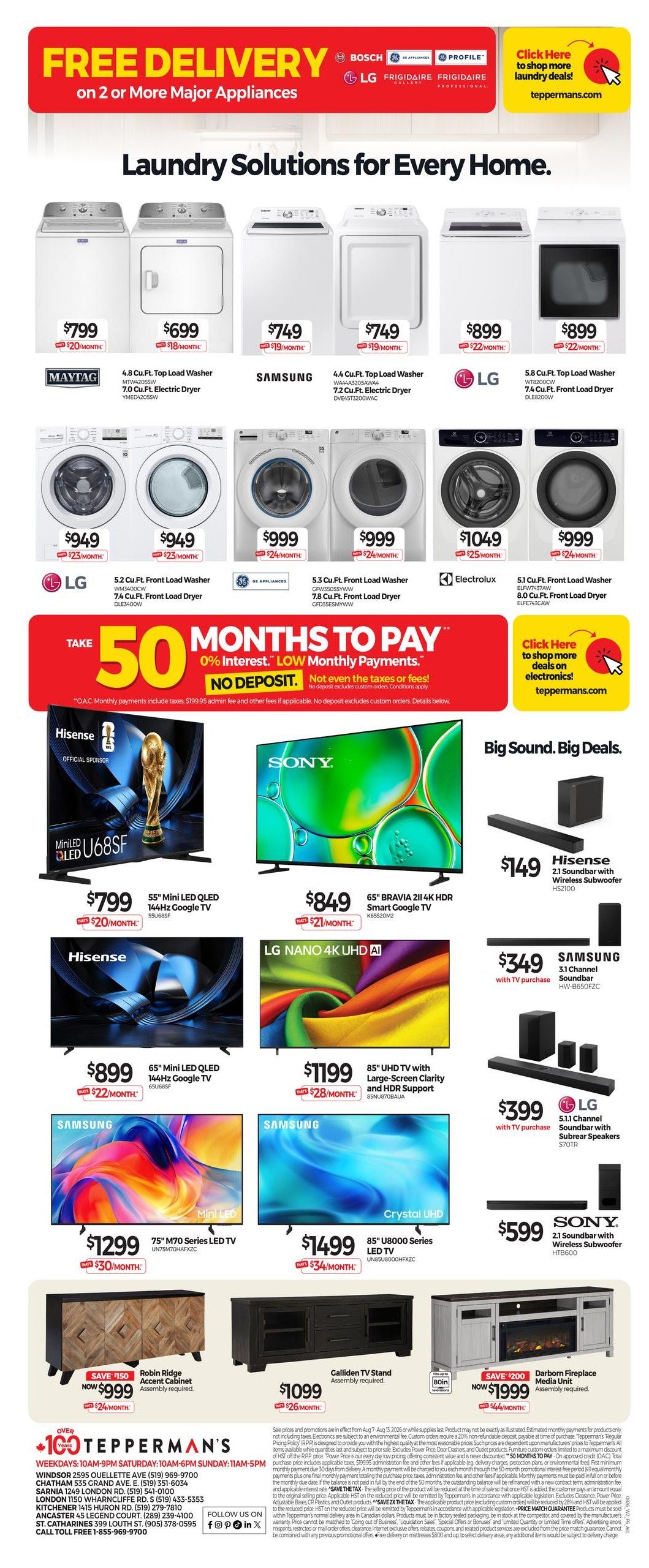 Tepperman's Flyer August 7 to 13
