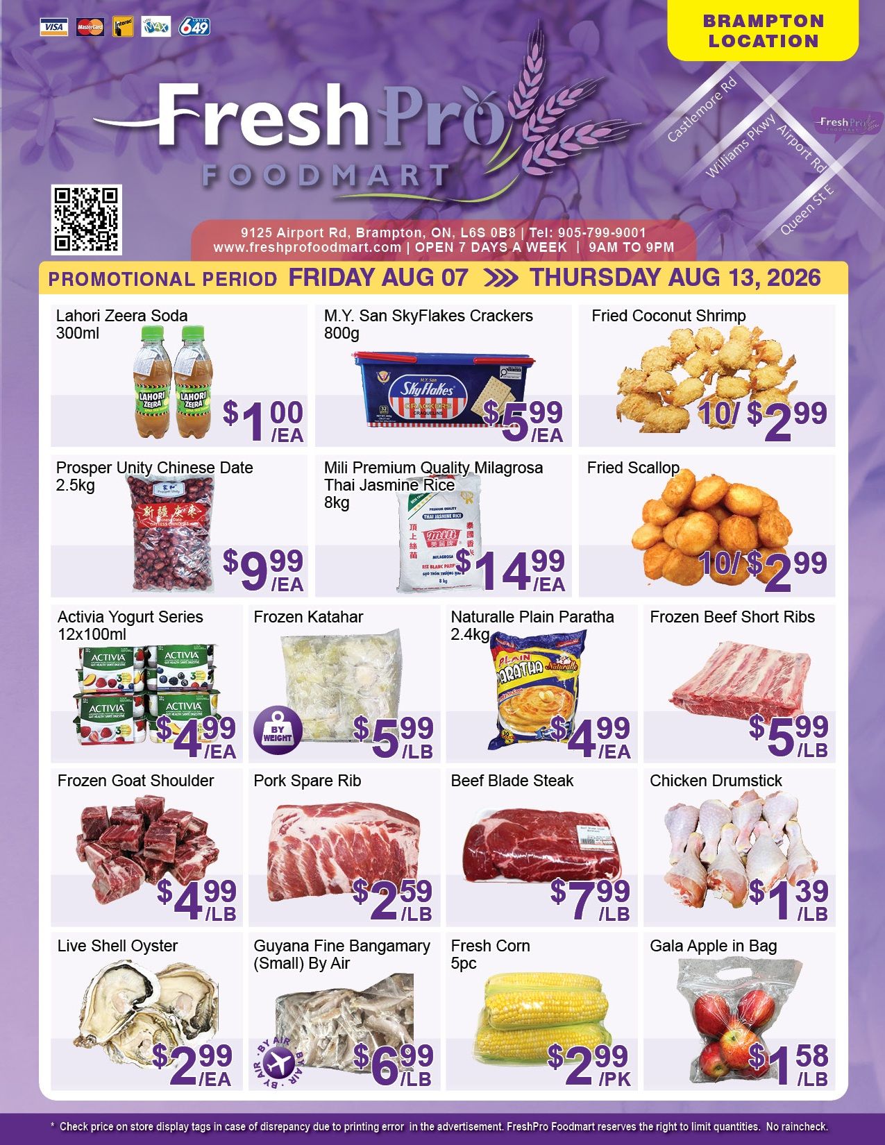 FreshPro Foodmart (Brampton) Flyer August 7 to 13