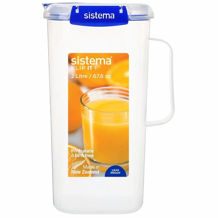 Walmart: Sistema KLIP IT PLUS Leakproof Juice Jug, 2 L, Airtight Plastic Jug for Milk, Water & More, BPA-Free $1.00 (reg. $10.98)