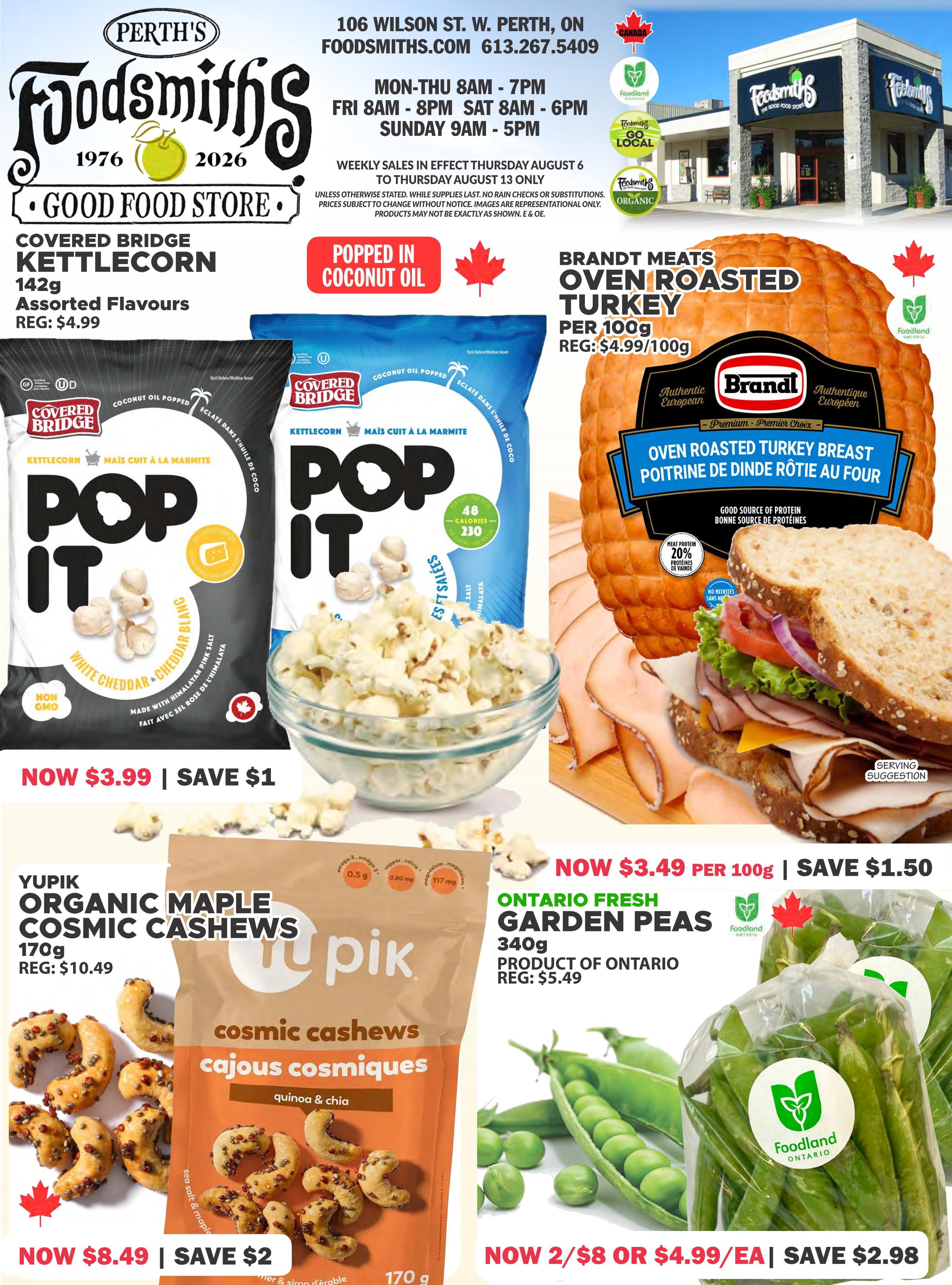 Foodsmiths Flyer August 6 to 13