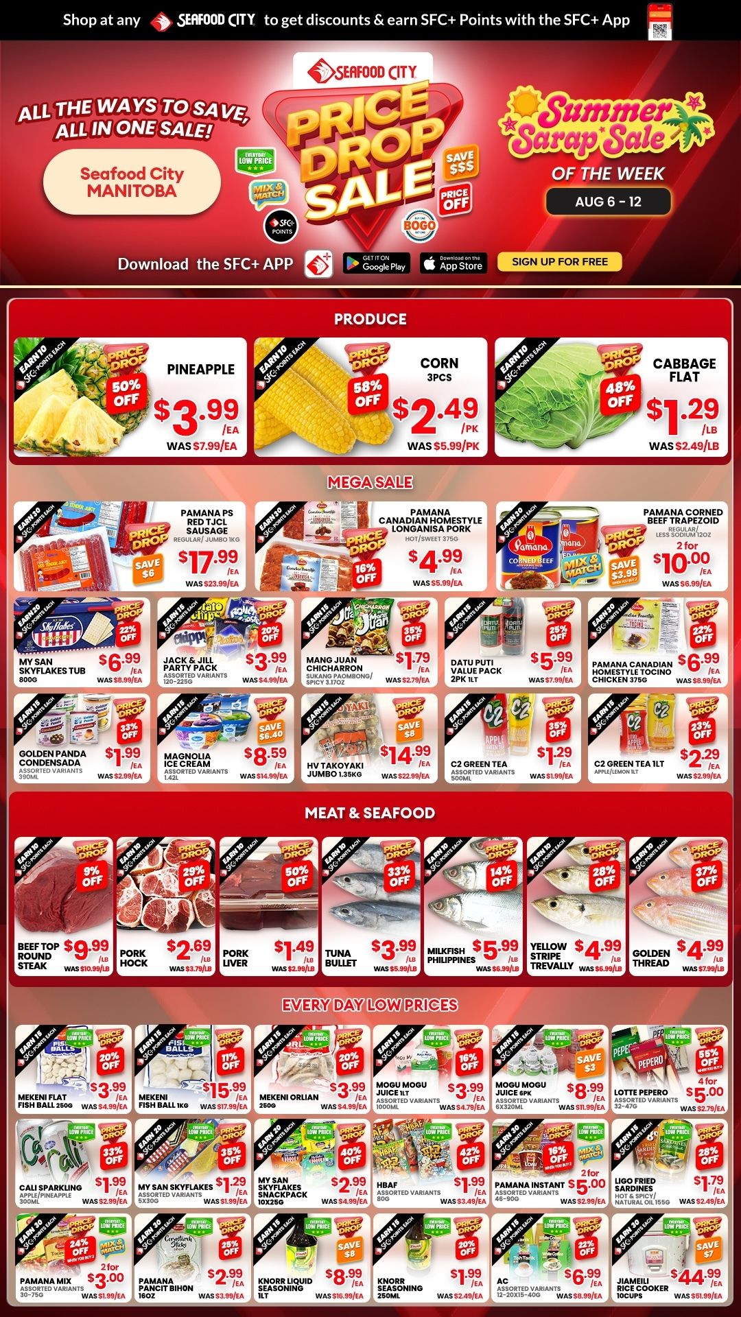 Seafood City Supermarket (MB) Flyer August 6 to 12