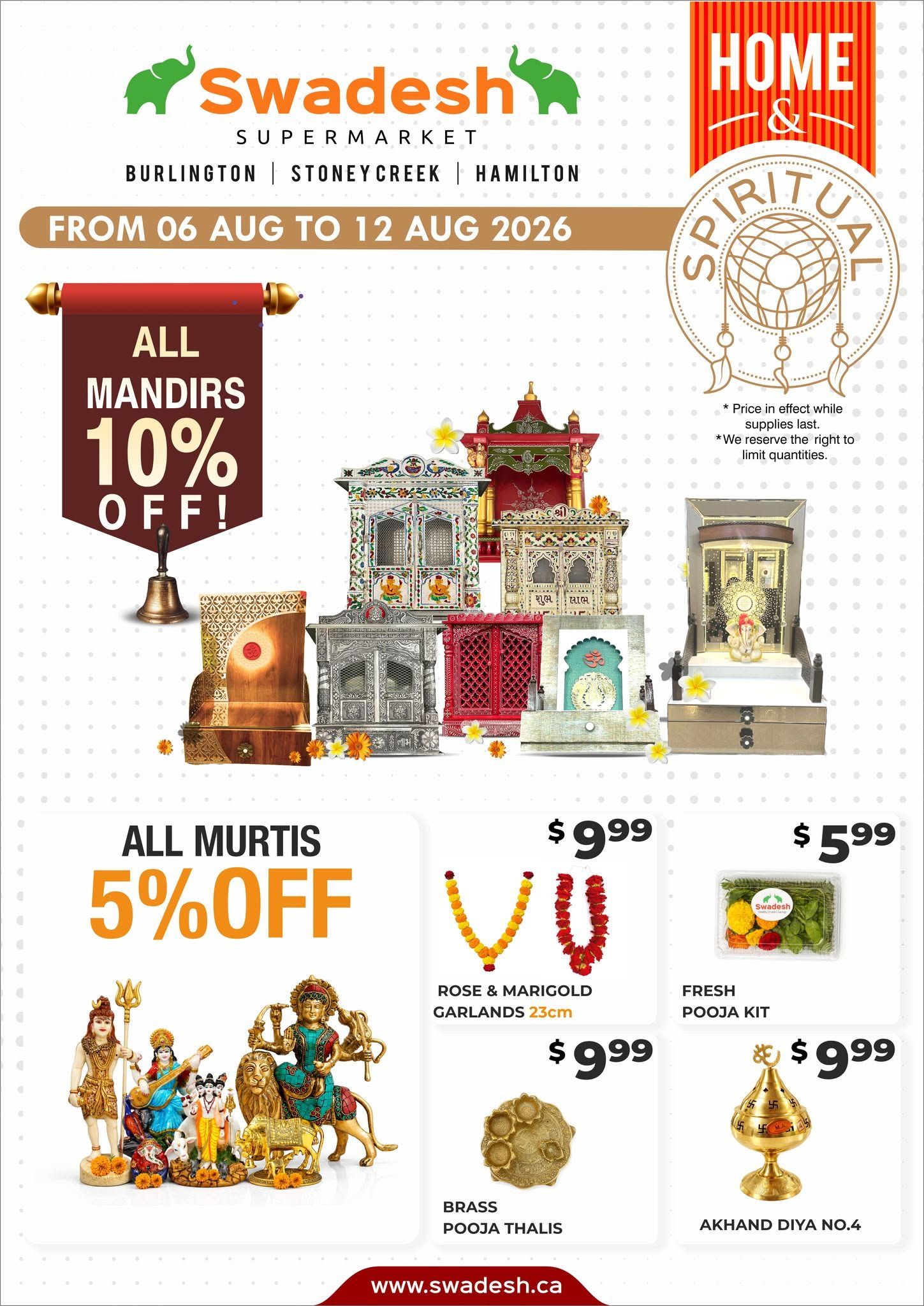 Swadesh Supermarket Flyer August 6 to 12