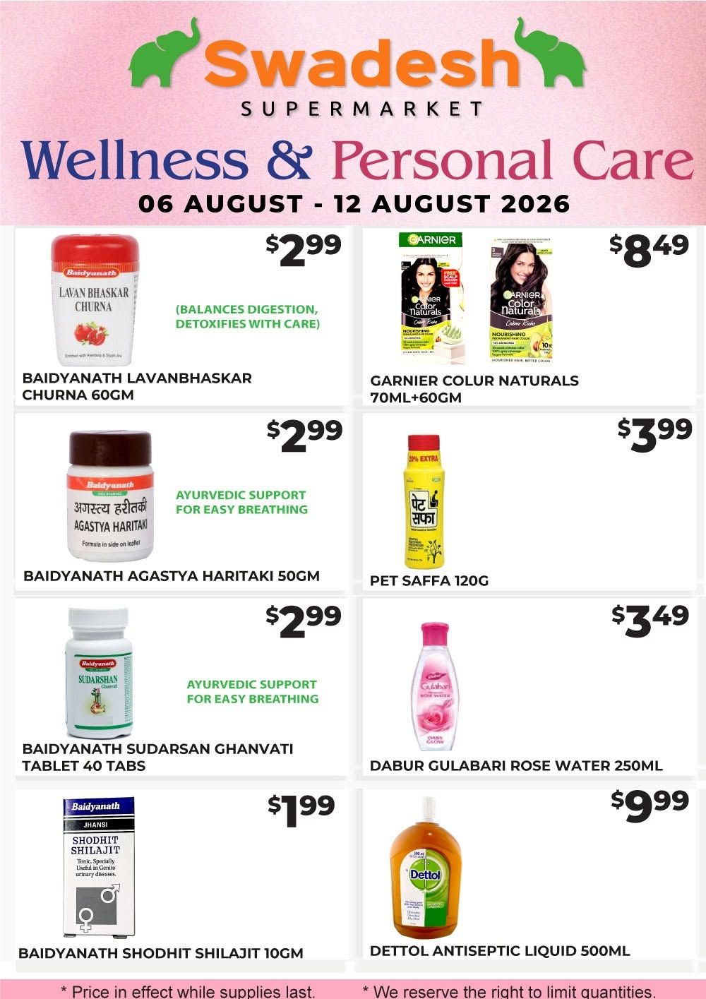 Swadesh Supermarket Flyer August 6 to 12