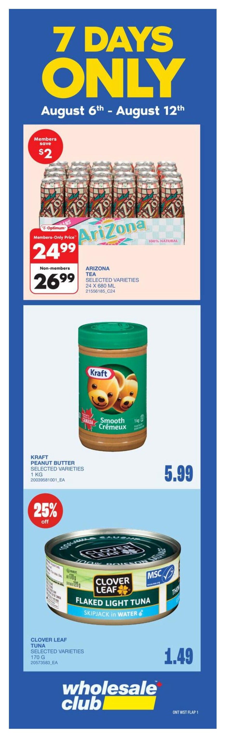 Wholesale Club (ON) Flyer August 6 to 12