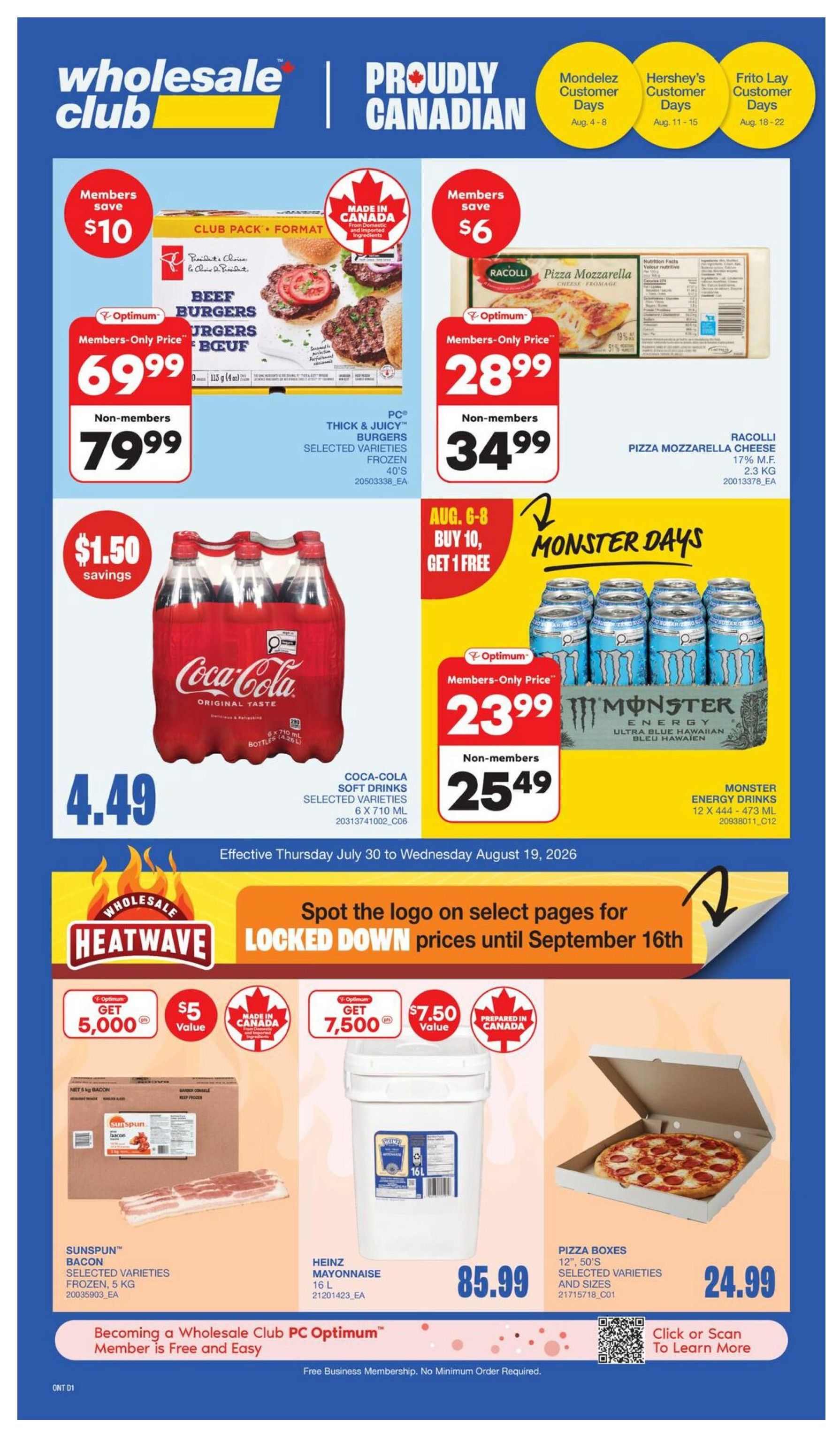 Wholesale Club (ON) Flyer August 6 to 12