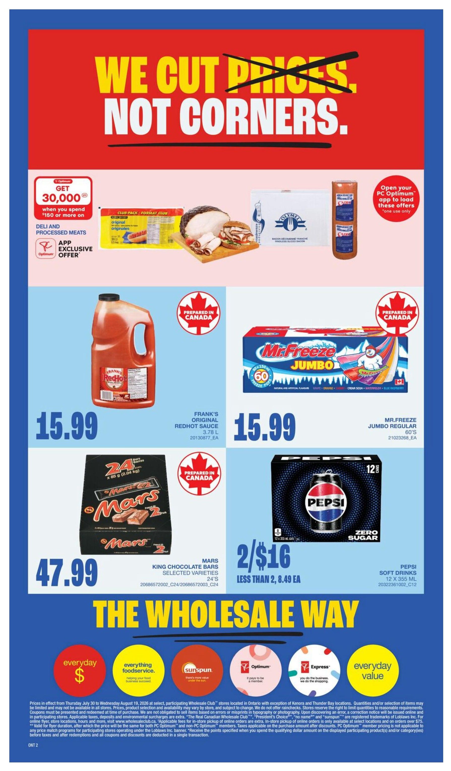 Wholesale Club (ON) Flyer August 6 to 12