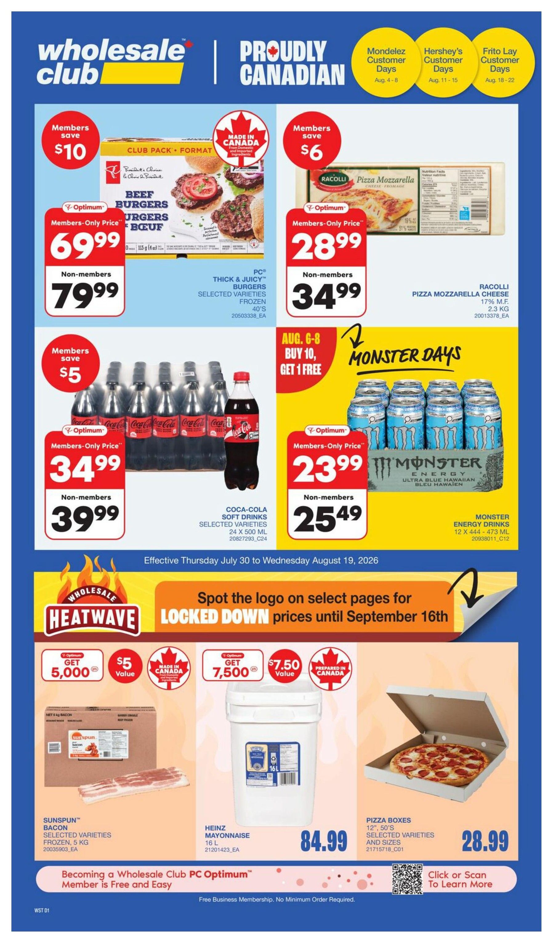 Wholesale Club (West) Flyer August 6 to 12