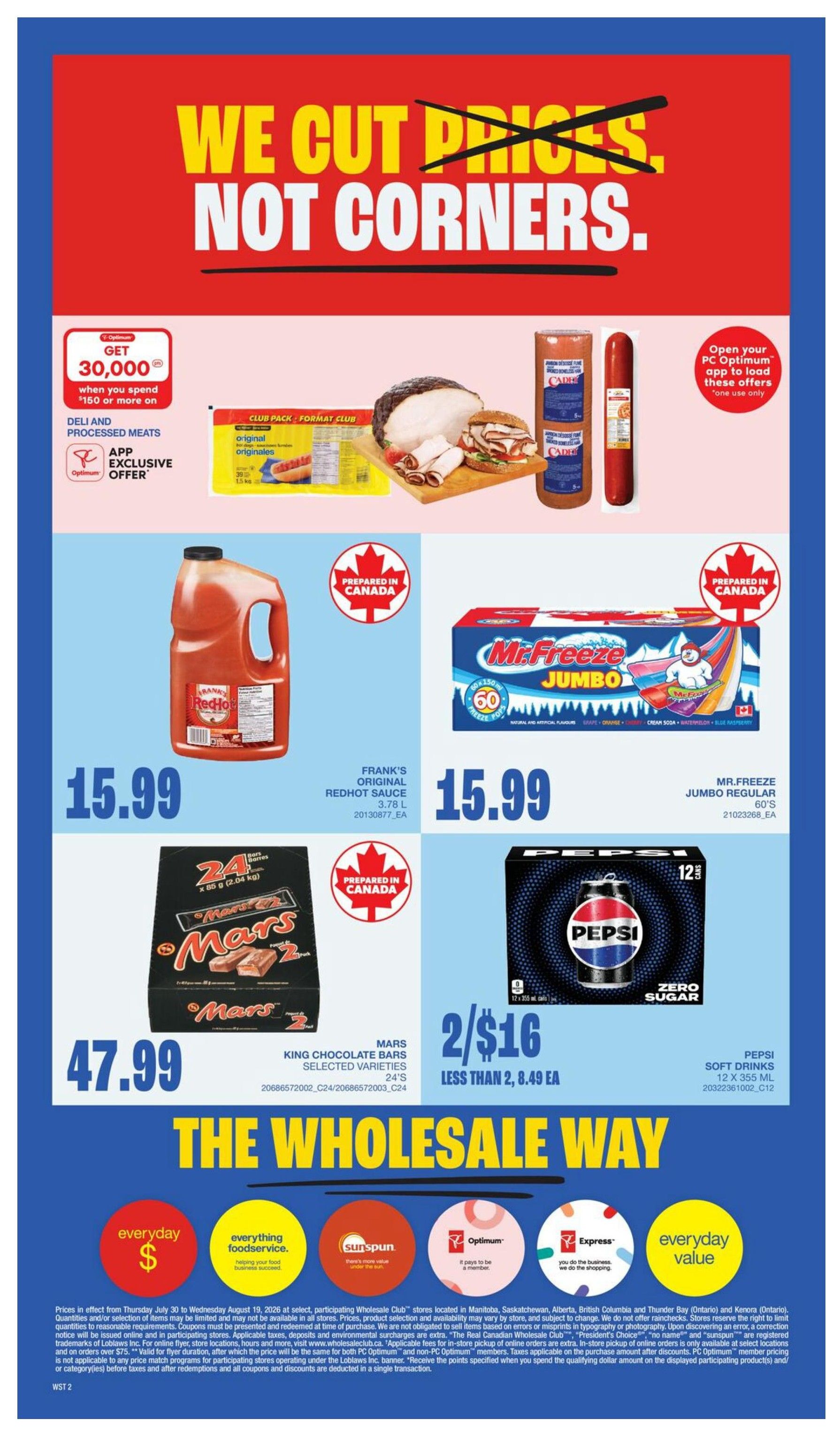 Wholesale Club (West) Flyer August 6 to 12