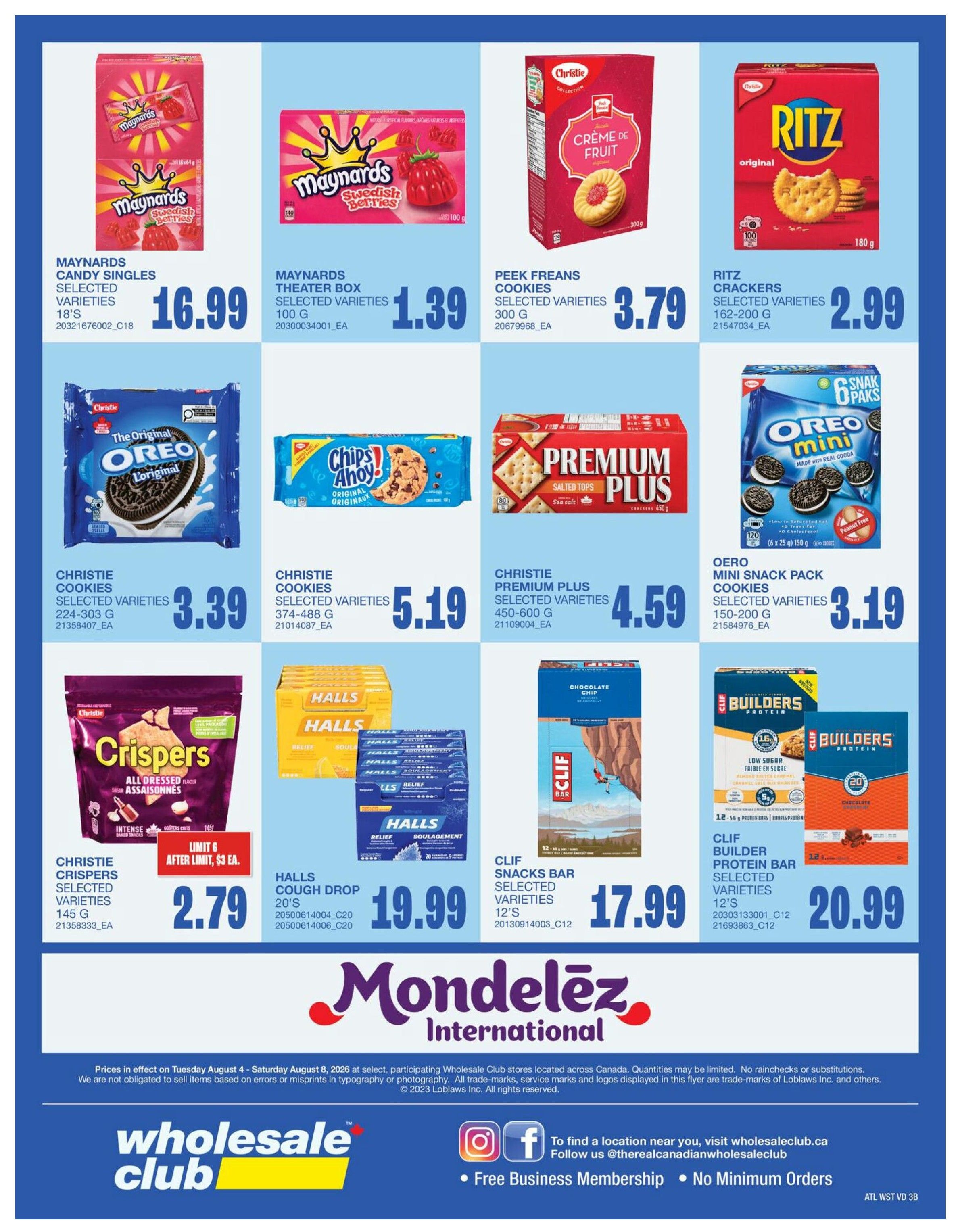 Wholesale Club (West) Flyer August 6 to 12